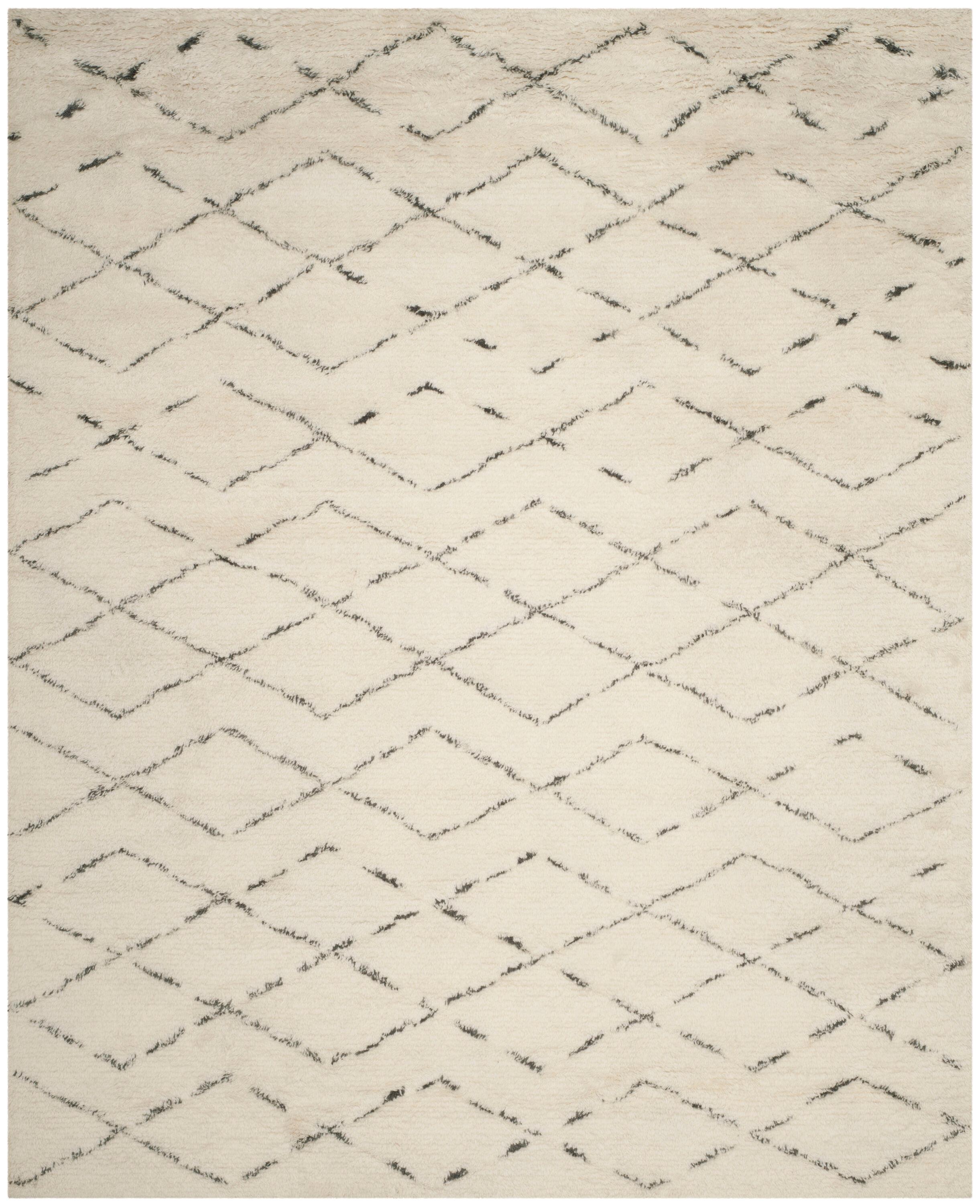 Casablanca CSB847 Hand Tufted Indoor Area Rug - Ivory/Grey - 9'x12' - Safavieh