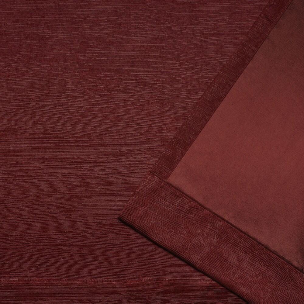 Set of 2 84"x52" Oxford Textured Sateen Thermal Room Darkening Grommet Top Window Curtain Panel Chili Red - Exclusive Home
