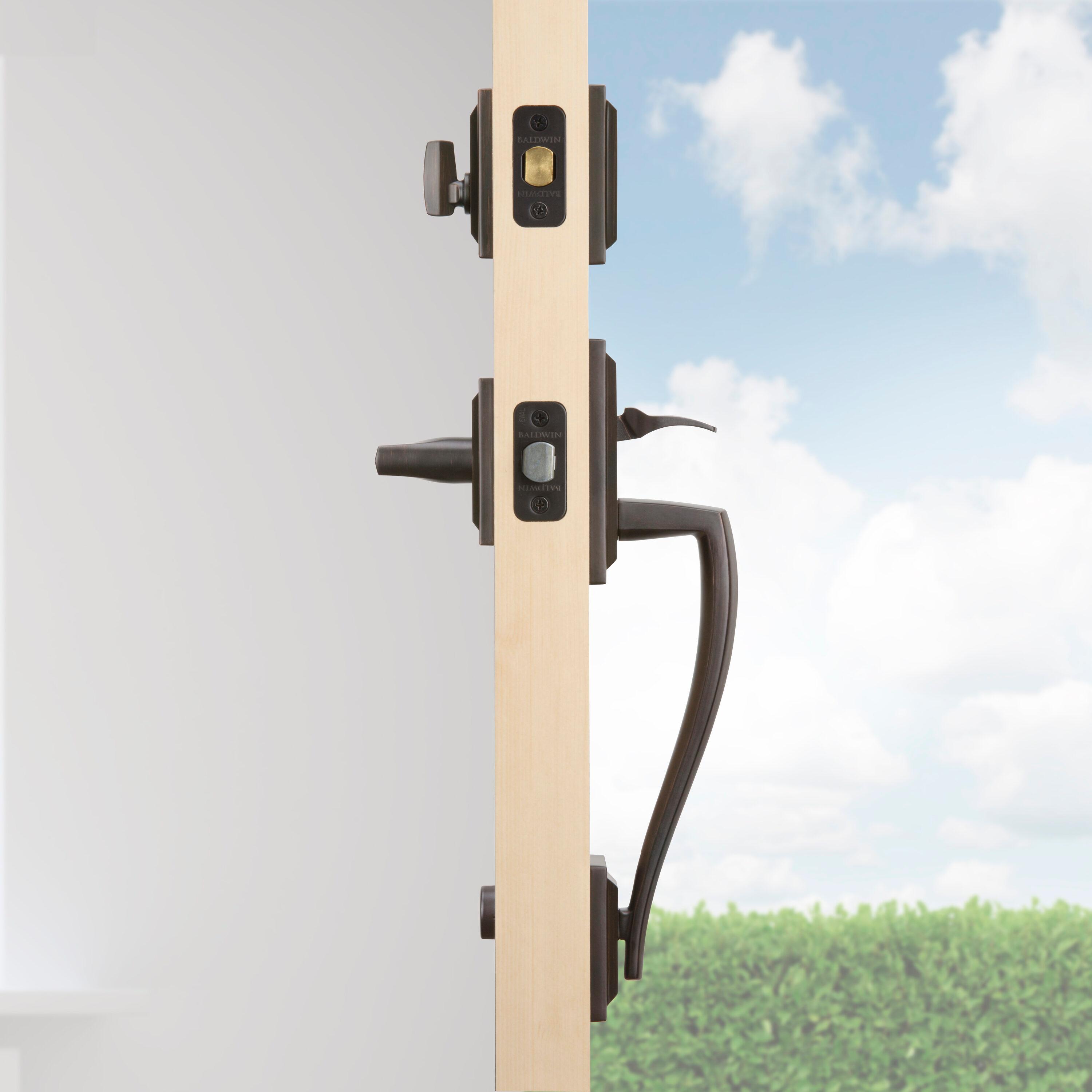 Prestige Torrey Pines Handleset with Single Cylinder Deadbolt and Torrey Door Lever and Torrey Rosette