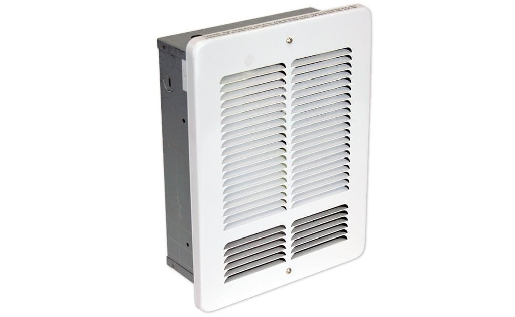 White Forced Air Wall Heater with Automatic Shut-off