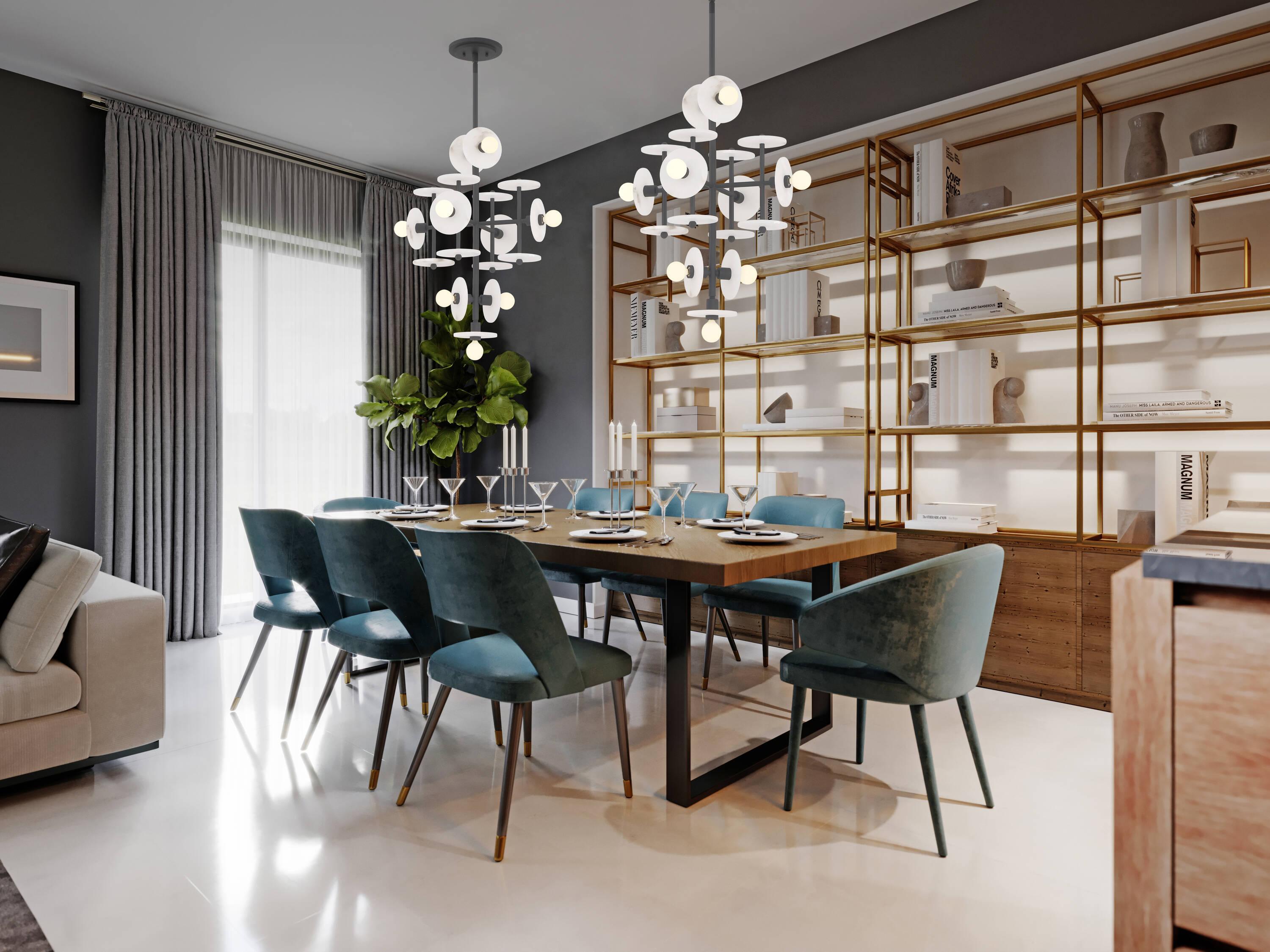 Savoy House Amani 9 - Light Pendant in  Black Cashmere