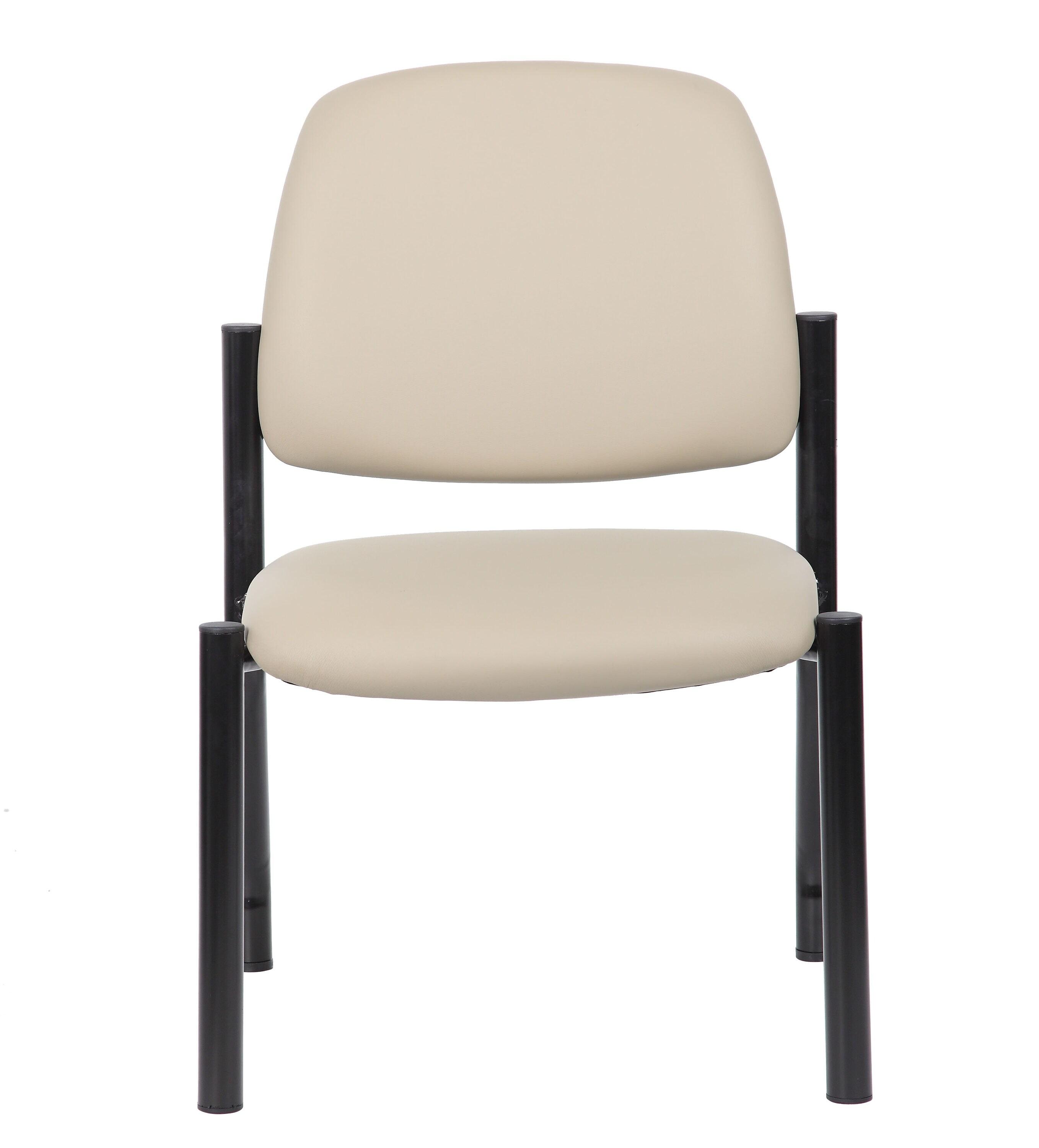 Boss Office Products Big and Tall Antimicrobial Guest Armchair, 300 lb. weight capacity, Beige