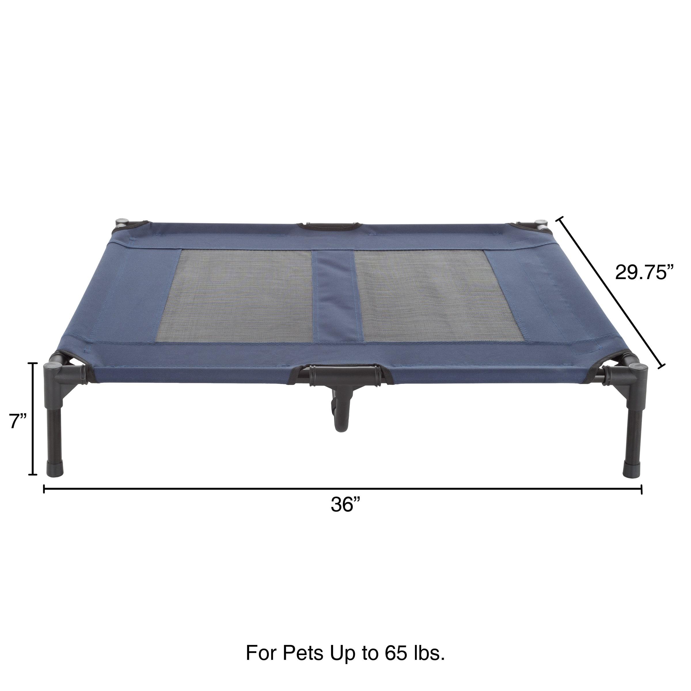 Pet Adobe Portable Raised Cot Style Pet Bed - Navy Blue