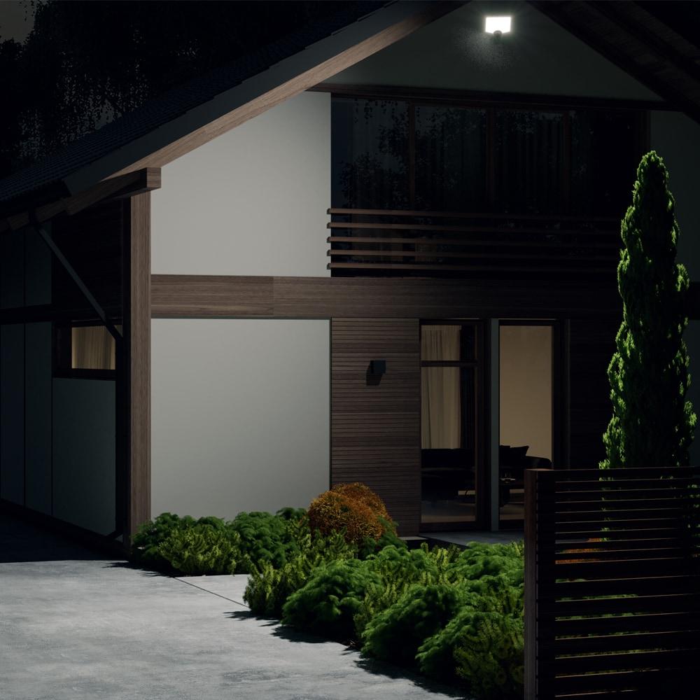 Good Earth Lighting Hyper Bright LED Motion Activated Security Flood - Bronze, 2000 or 7000 Selectable Lumens, 3000K/4000K/5000K Color Selectable Temperature, IP65 Rated
