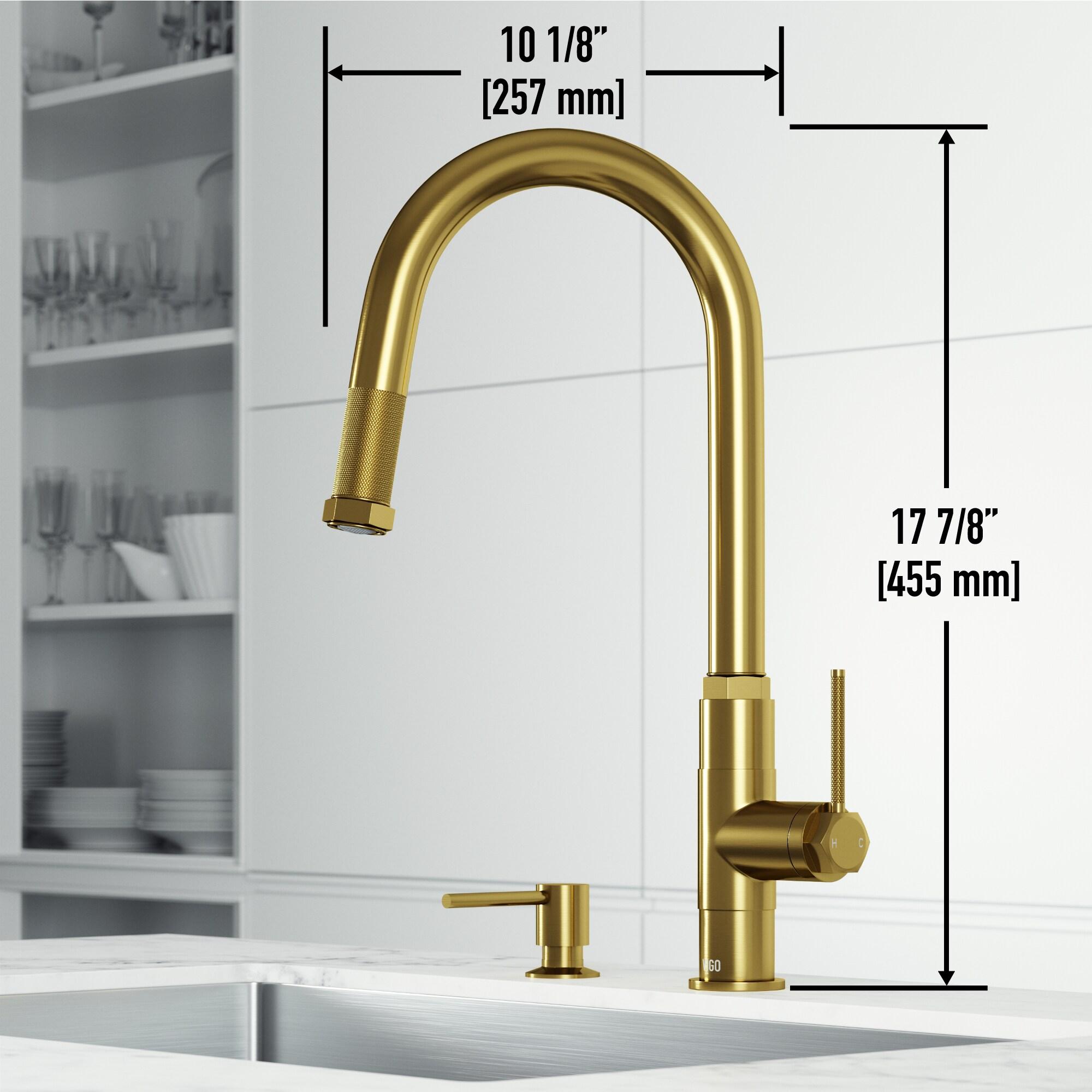 Hart 18 H 1-handle Pull-Down Kitchen Faucet and Soap Dispenser