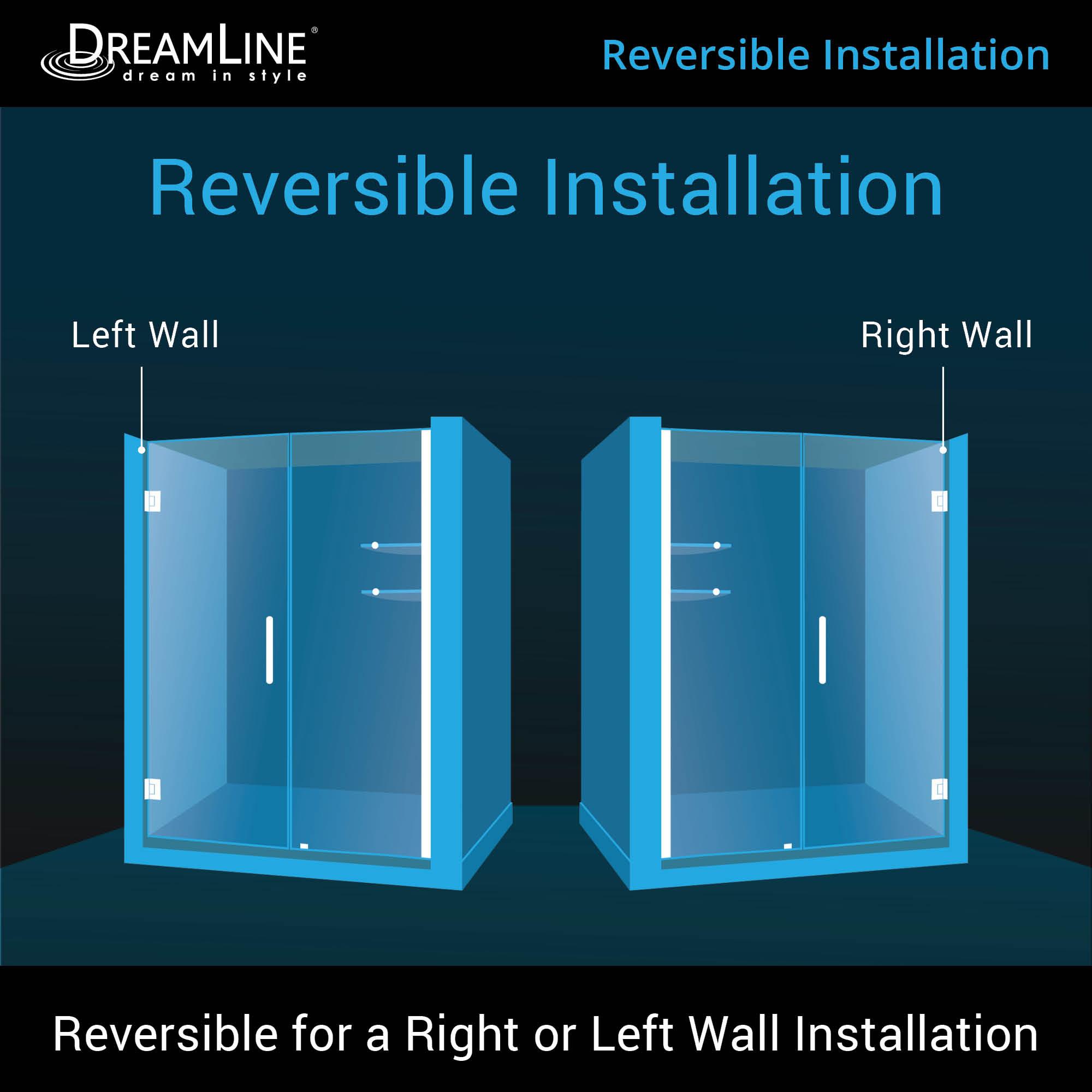 Unidoor 60" W x 72" H Frameless Shower Door with Clearmax™ Technology