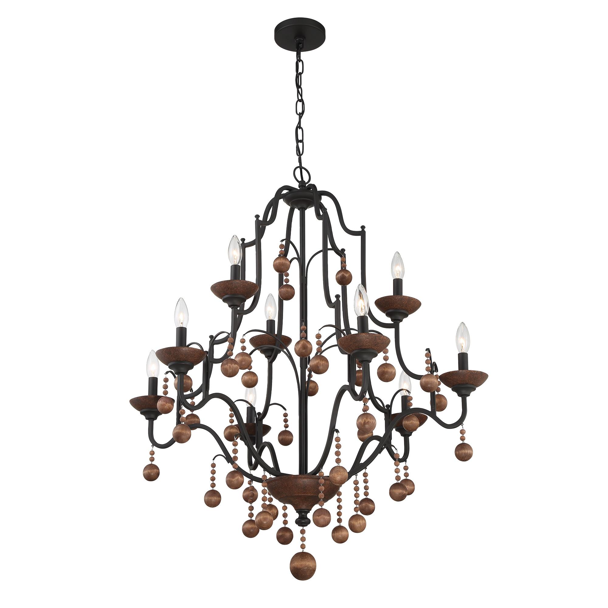 Minka Lavery - Colonial Charm - 9 Light 2-Tier Chandelier-40 Inches Tall and