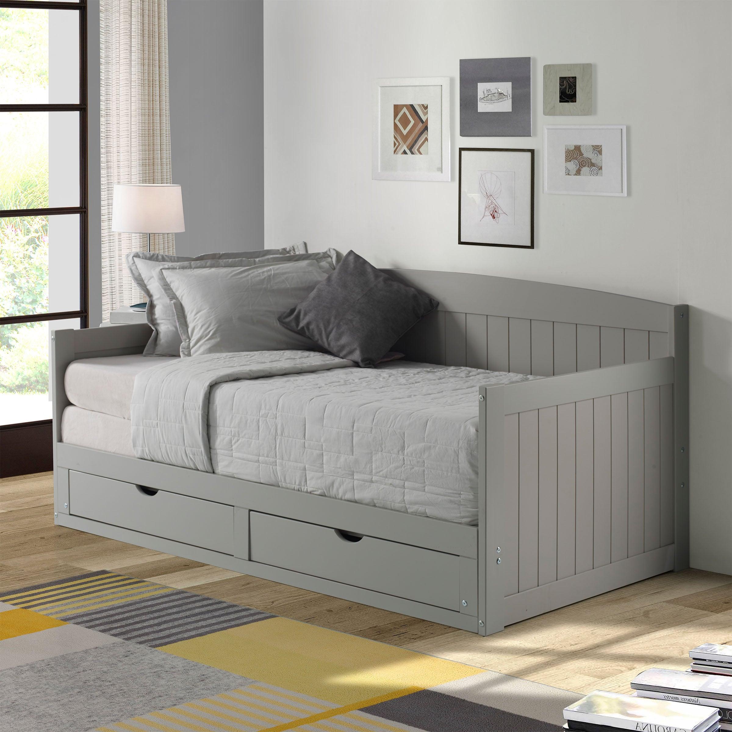 Alaterre Furniture King Harmony Kids' Daybed with Conversion Dove Gray