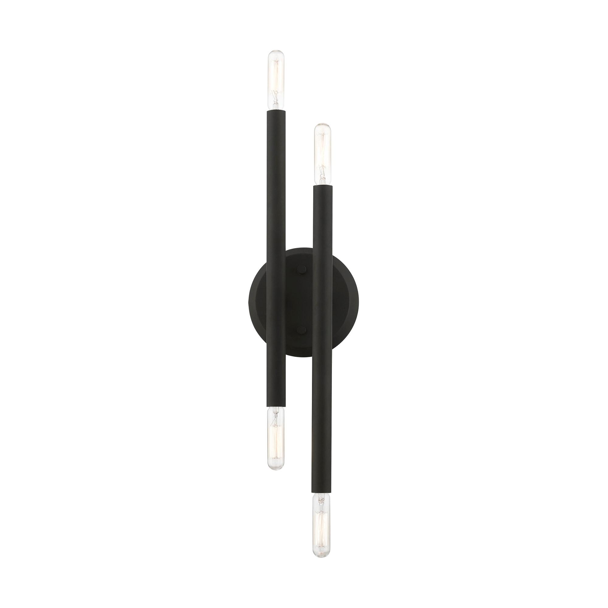 Livex Lighting Soho 4 - Light Wall Light in  Black/Brushed Nickel