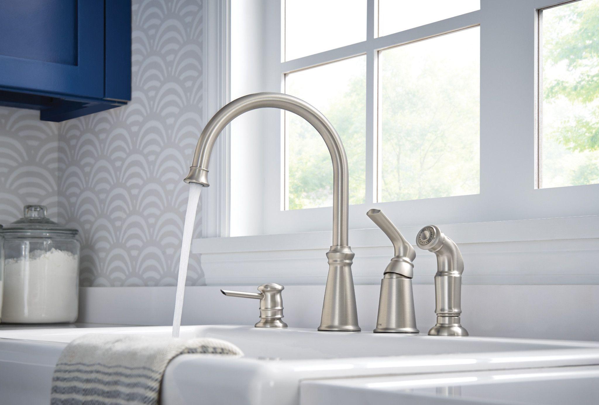 Moen 87044Srs Spot Resist Stainless One-Handle High Arc Kitchen Faucet