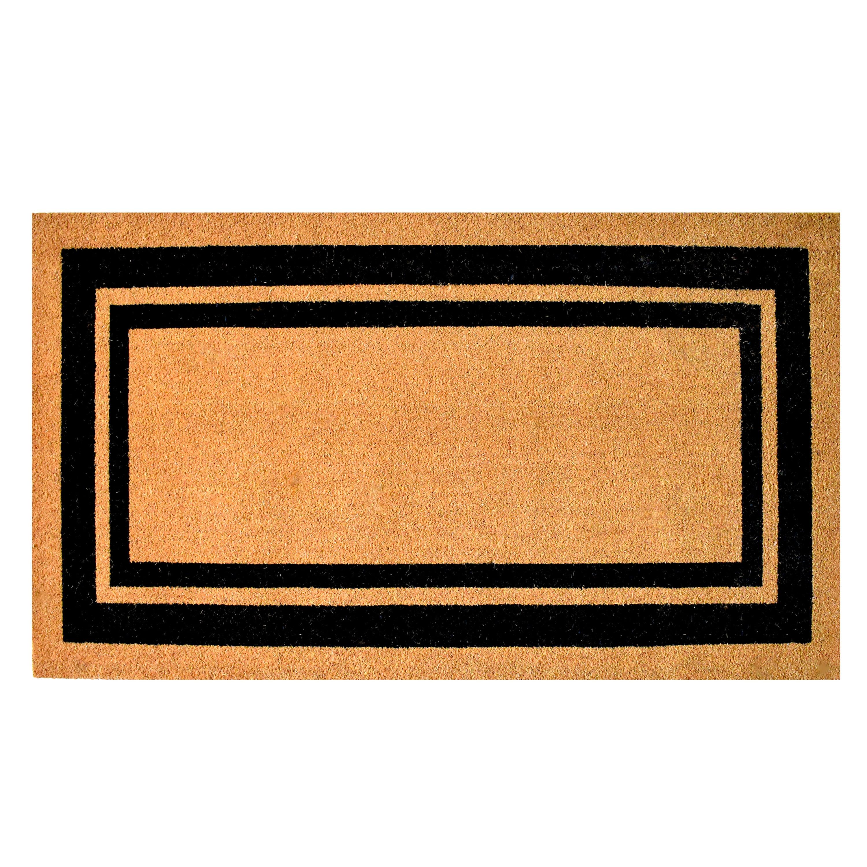 24 x 48 in. Doormat - Natural & Black Border