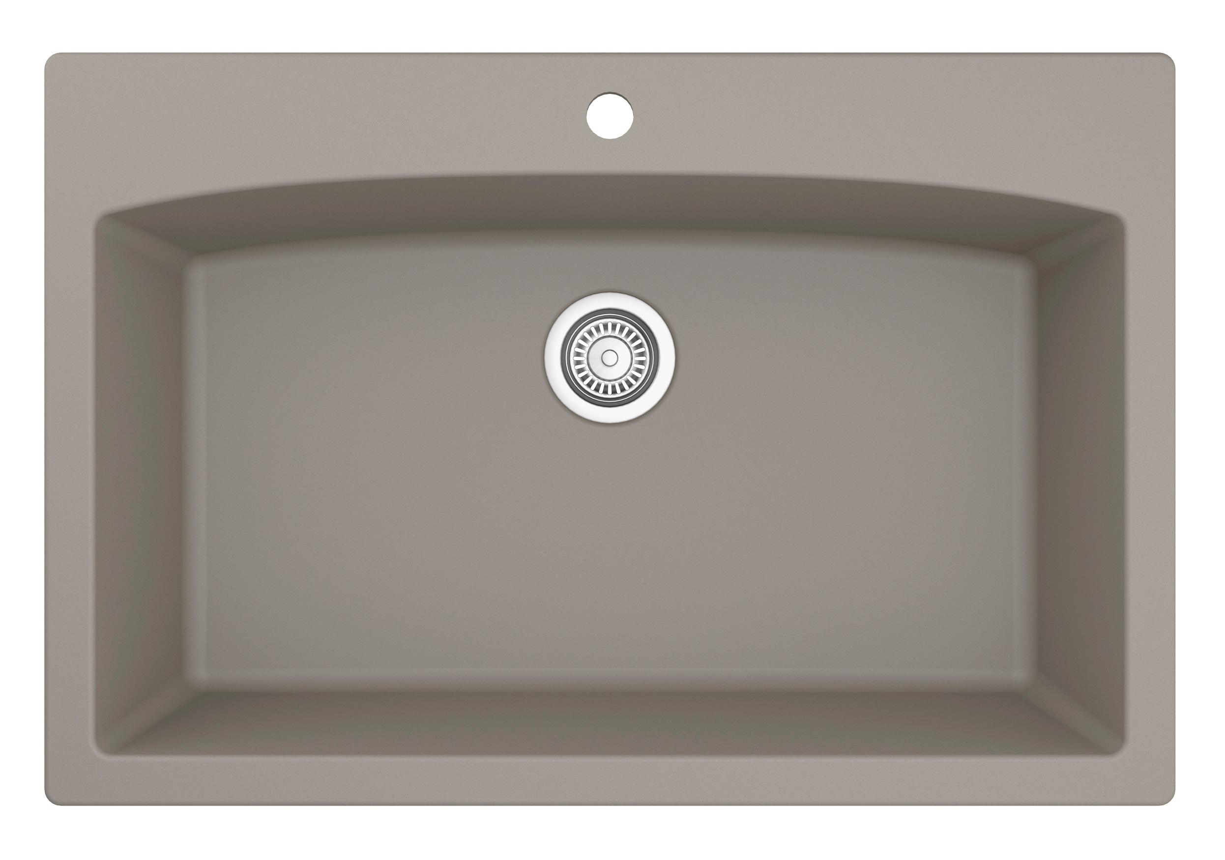 Karran Karran Drop-in Quartz Composite 33'' X 22'' 1-Hole Single Bowl Kitchen Sink QT-712-CN