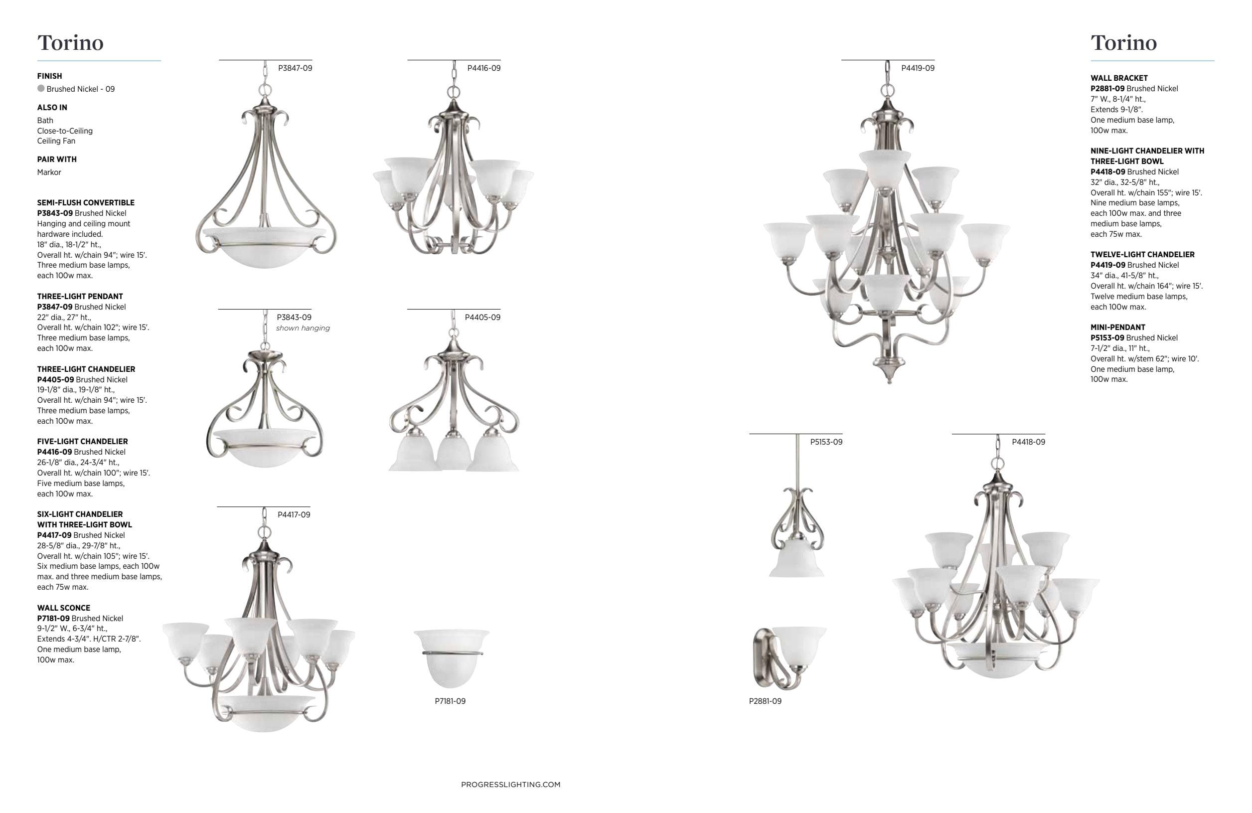 Fleur De Lis Living Lilly 3 - Light Brushed Nickel Single Pendant