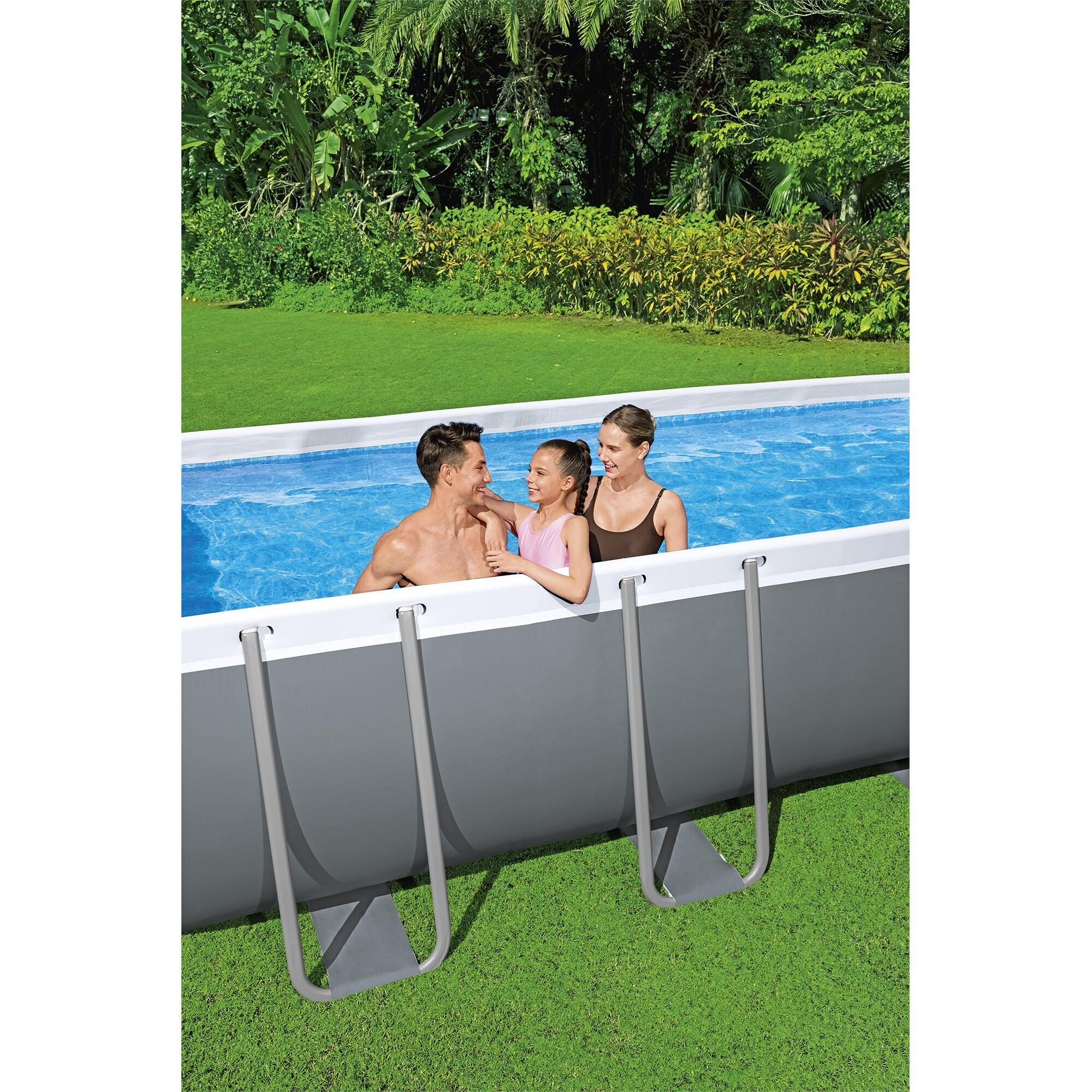 Bestway Power Steel 18' x 9' x 48" Rectangular Above Ground Pool Set