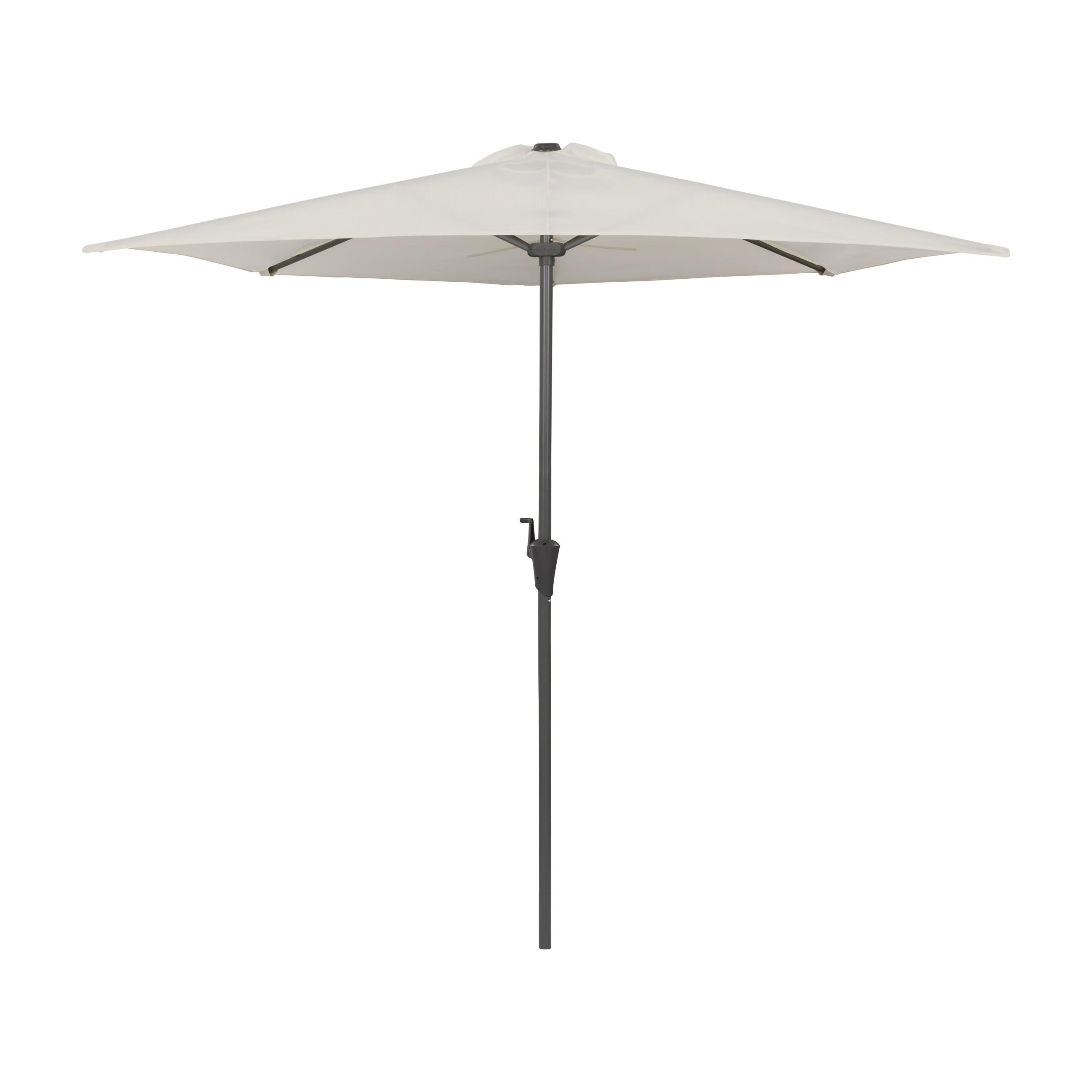 8.5'ft. Steel Market Half Patio Umbrella in Off White
