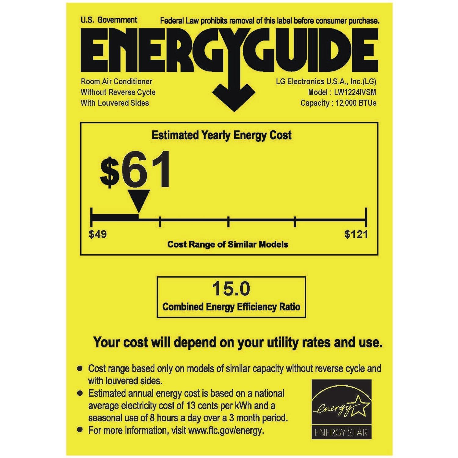 8,500 BTU High Efficiency Dual Inverter Window Air Conditioner with Wi-Fi and LCD Remote, 115V