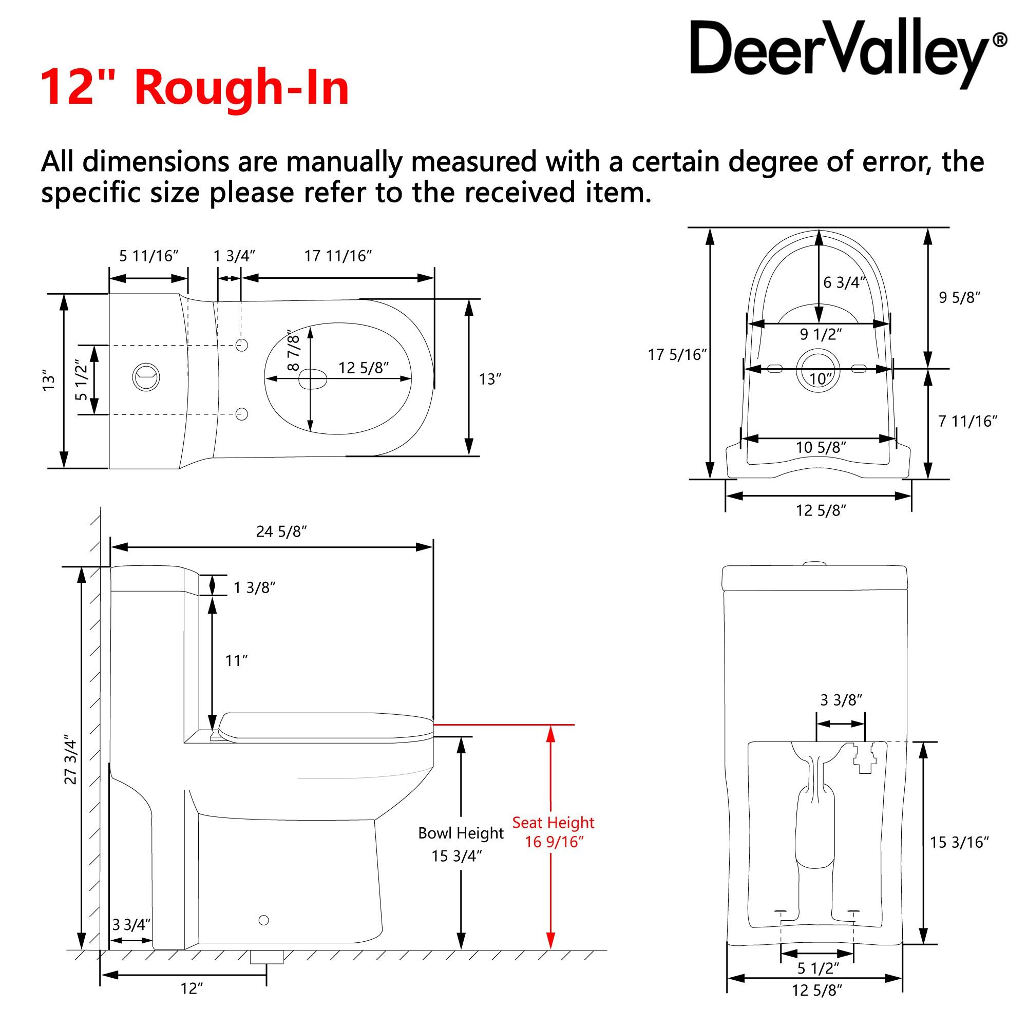 Liberty Compact Toilet, Modern One-Piece Round Toilet with Dual Flush, Easy Cleaning Fully Skirted Design(Seat Included)