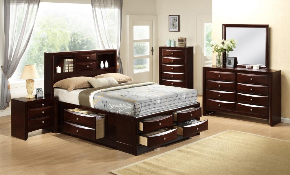 Picket House Furnishings Madison 3PC Queen Storage Bedroom Set in Mahogany