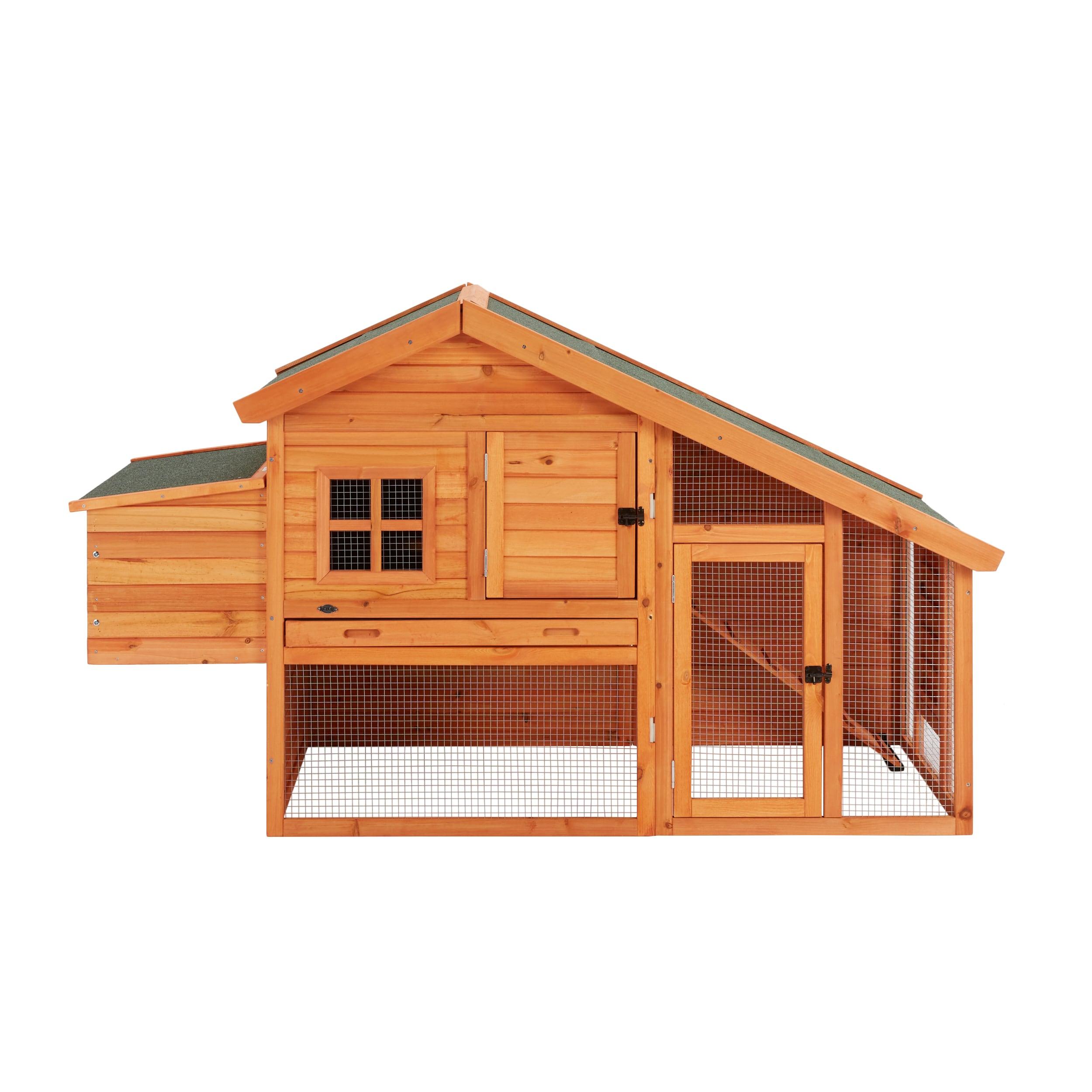 TRIXIE TRIXIE 2-Story Weatherproof Outdoor Chicken Coop, 2 Nesting Boxes, Fits 2 Std Chickens or 4 Bantams