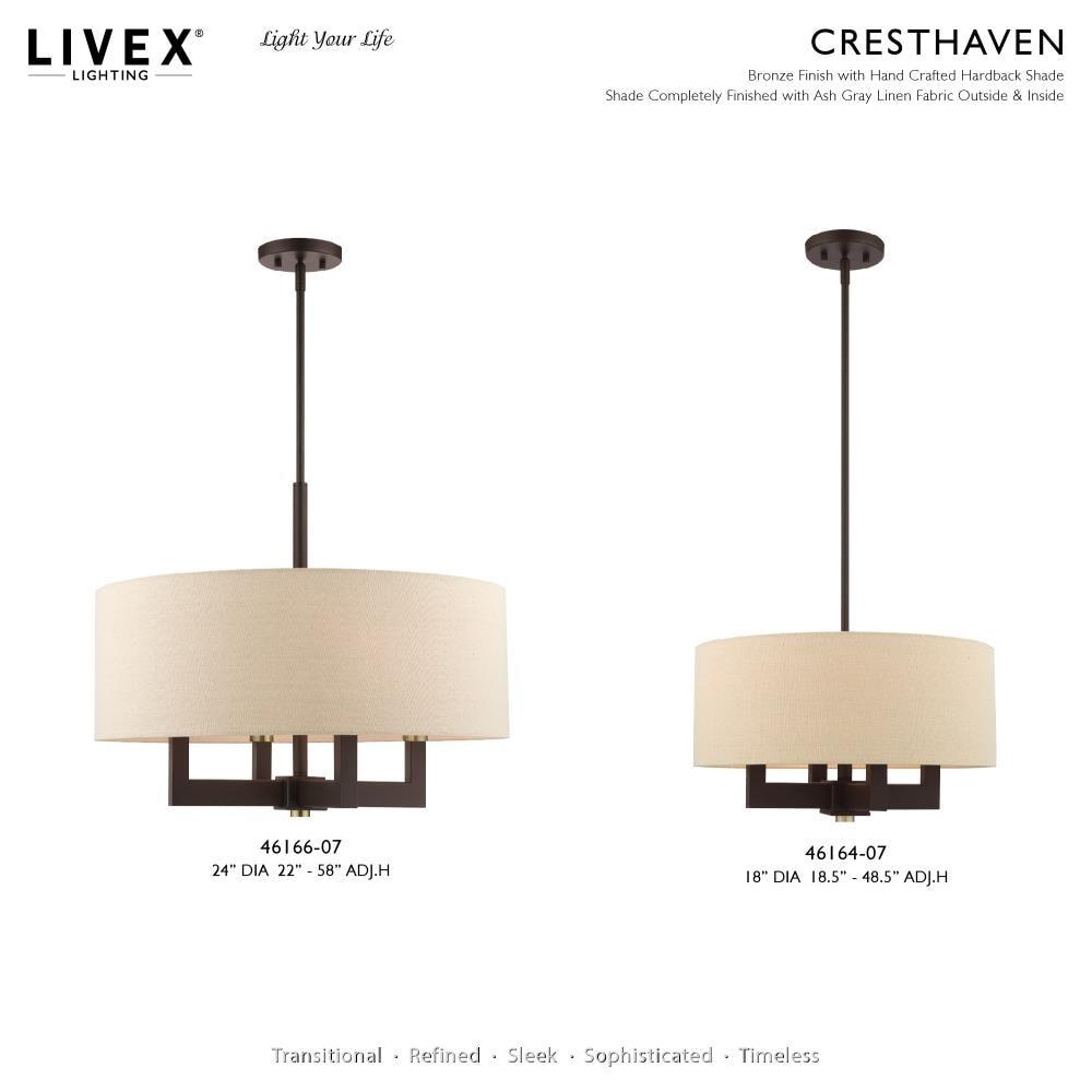 Livex Lighting Cresthaven 4 - Light Chandelier in  Brushed Nickel