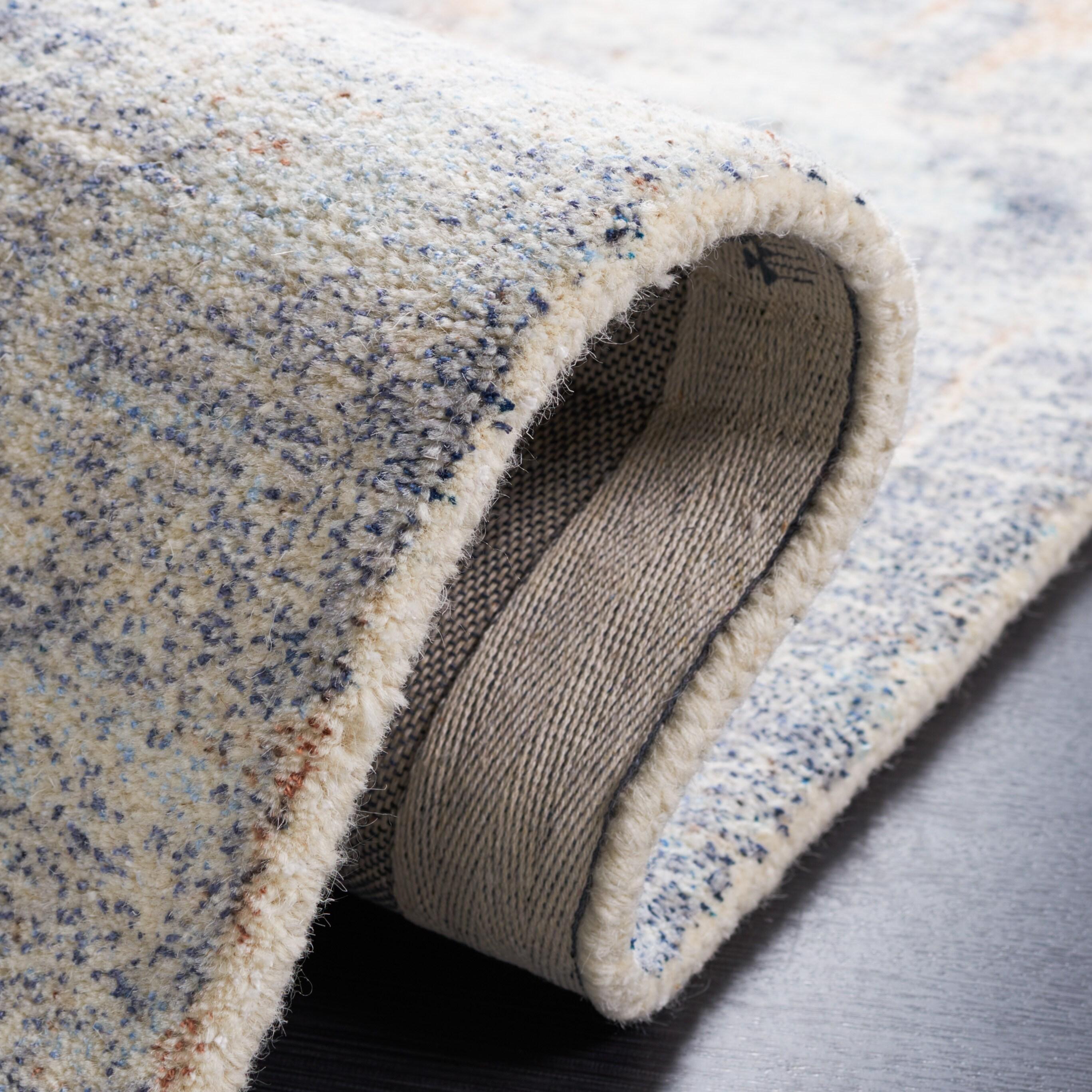 Restoration Vintage RVT113 Hand Tufted Area Rug - Blue/Brown - 8'x10' - Safavieh.
