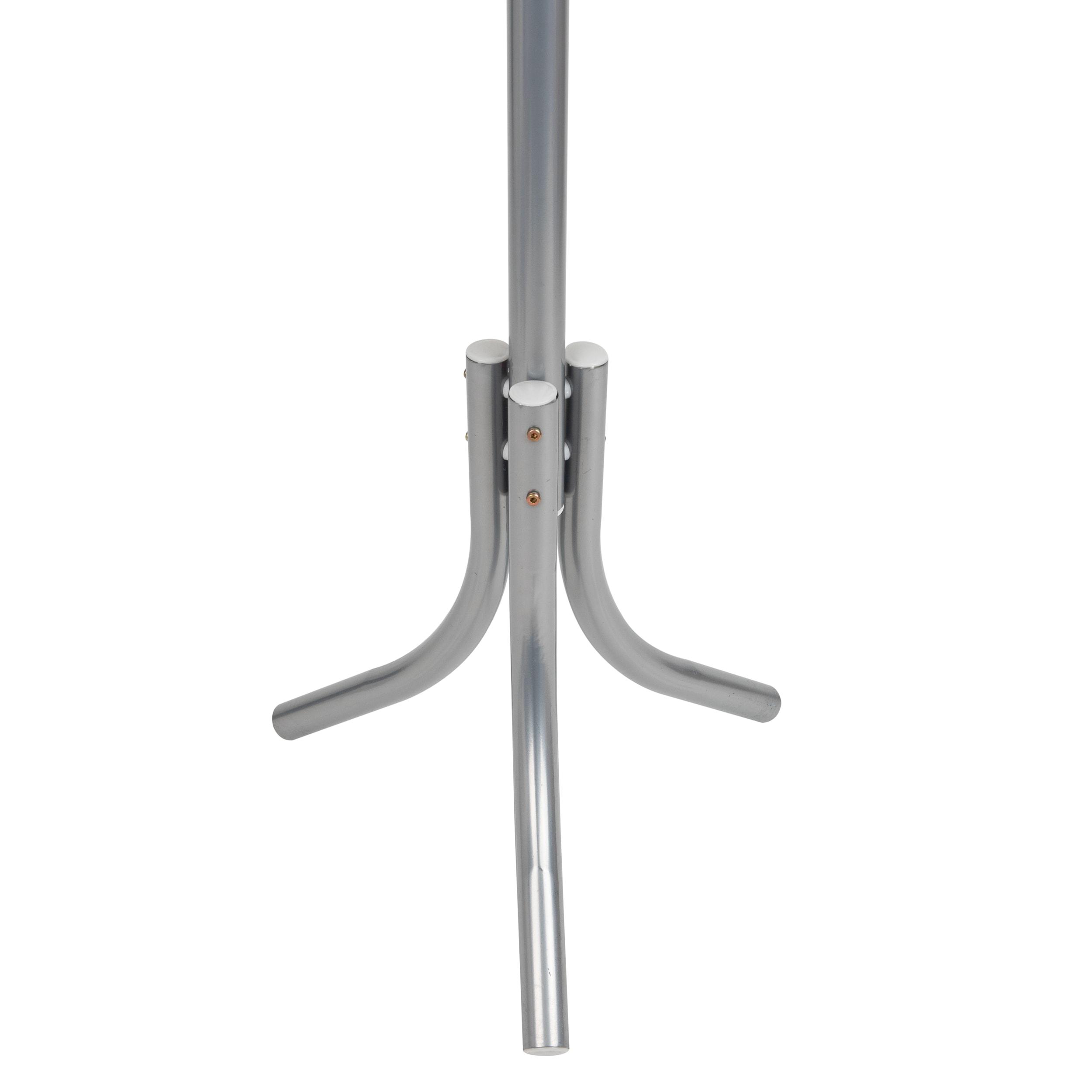Mind Reader 3-Tier Standing Coat Rack, 11 Hooks, Silver
