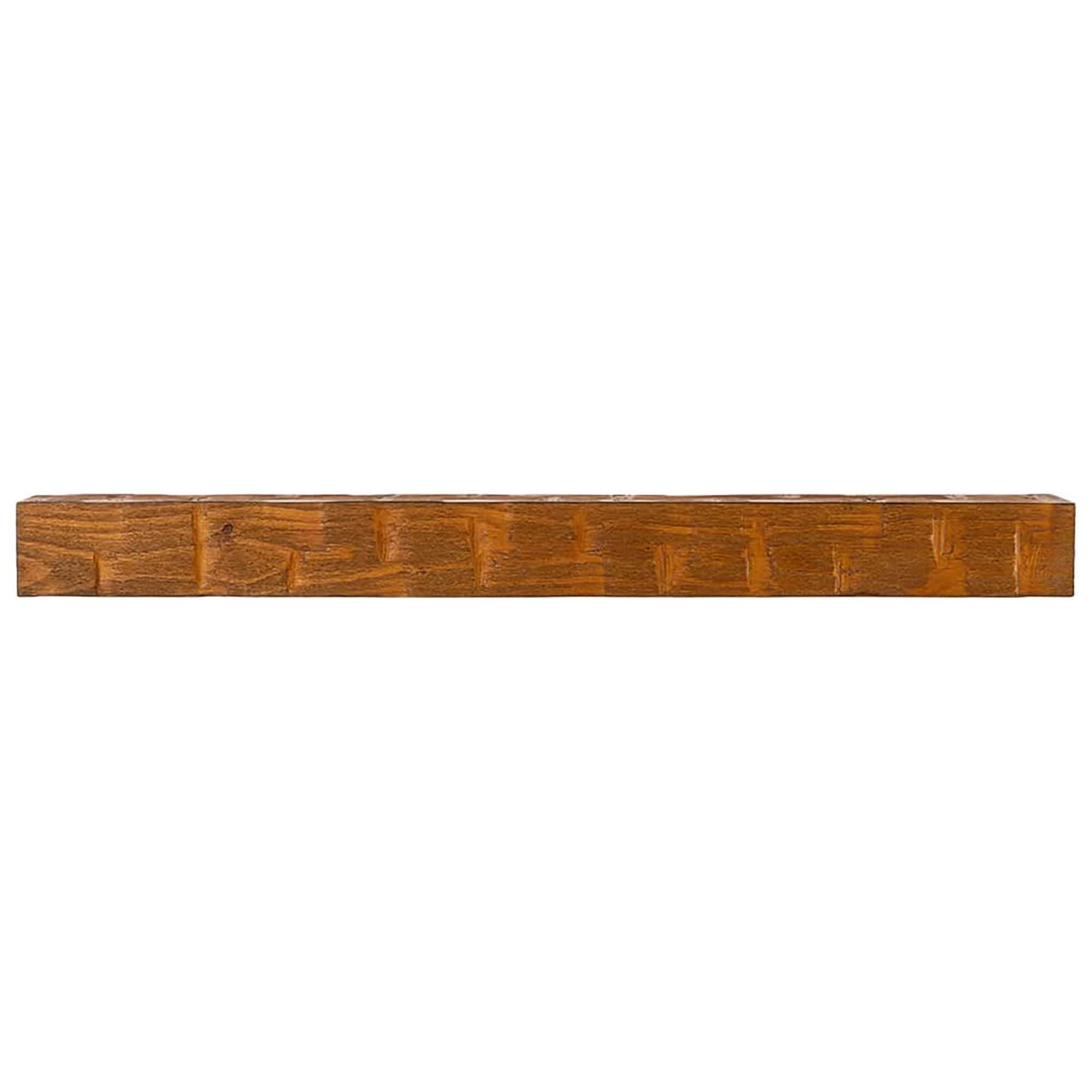 Mantel Directs Country Living Wood Fireplace Mantel Shelf - Bodie Rustic Hand Distressed Pine With Worn, Reclaimed Log Look; For Fireplaces, Hearths & Décor