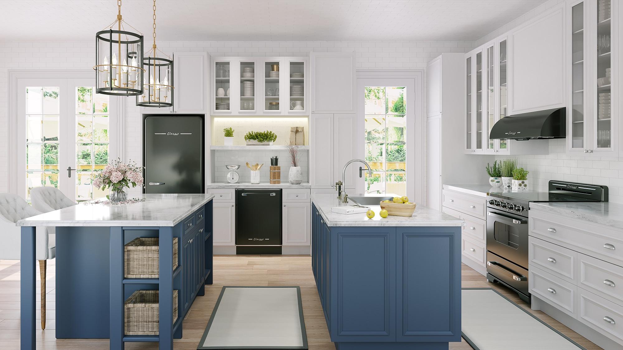 Unique Classic Retro 30" 3.9 cu/ft Freestanding 5-Element Electric Range with Convection Oven