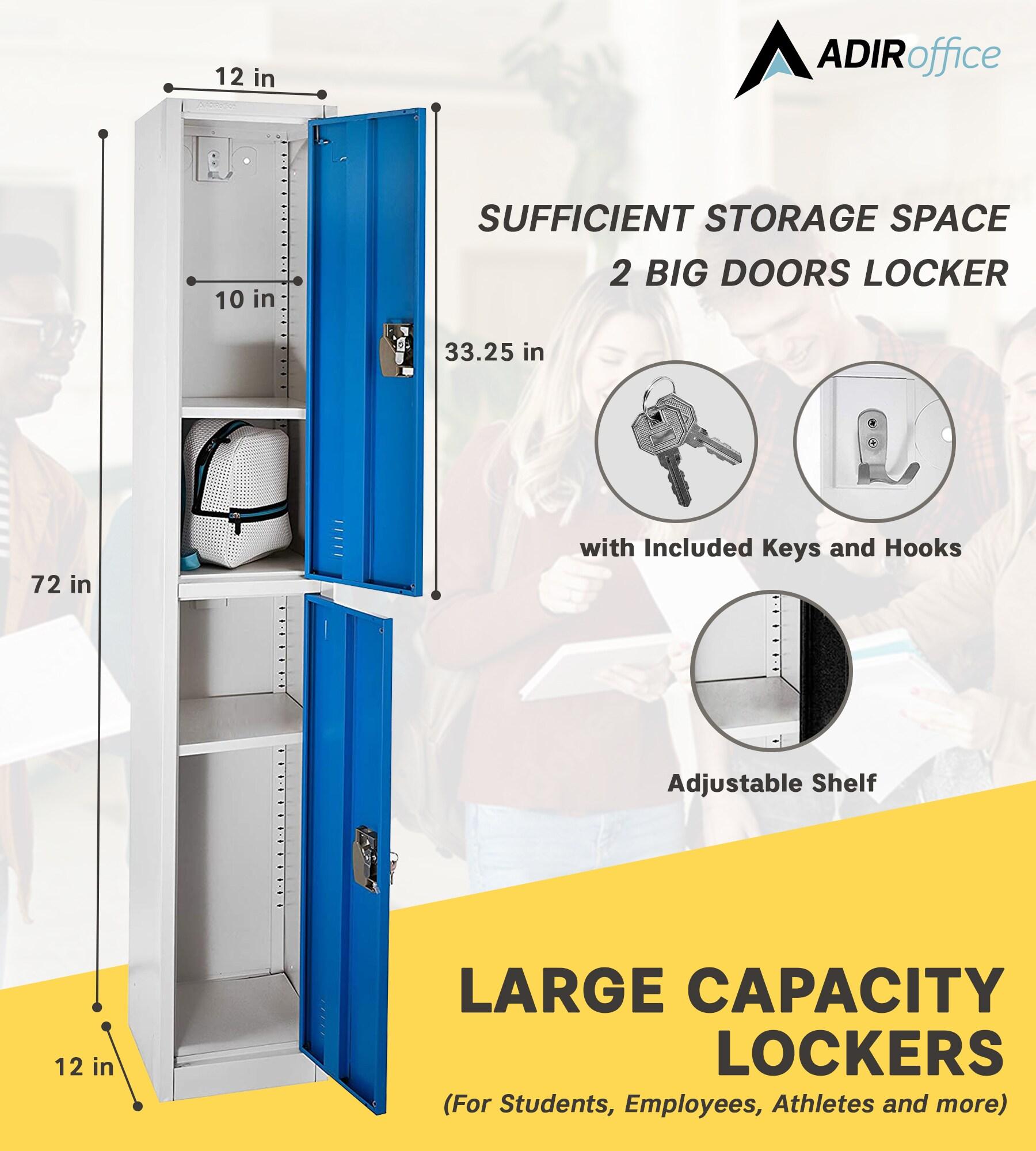 12'' Wide Steel 2-Tier School and Gym Locker