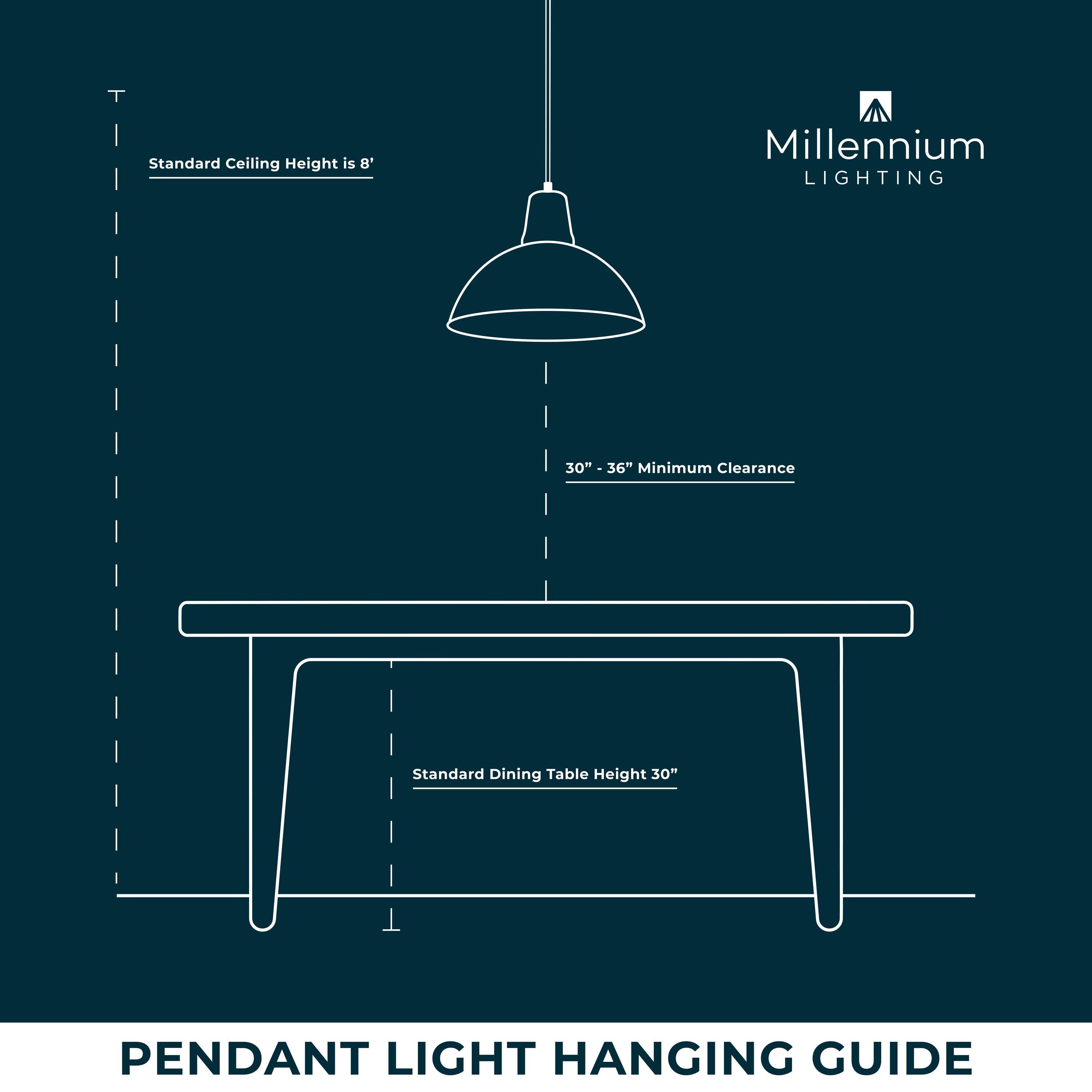 Millennium Lighting 4 - Light Pendant in Modern Gold