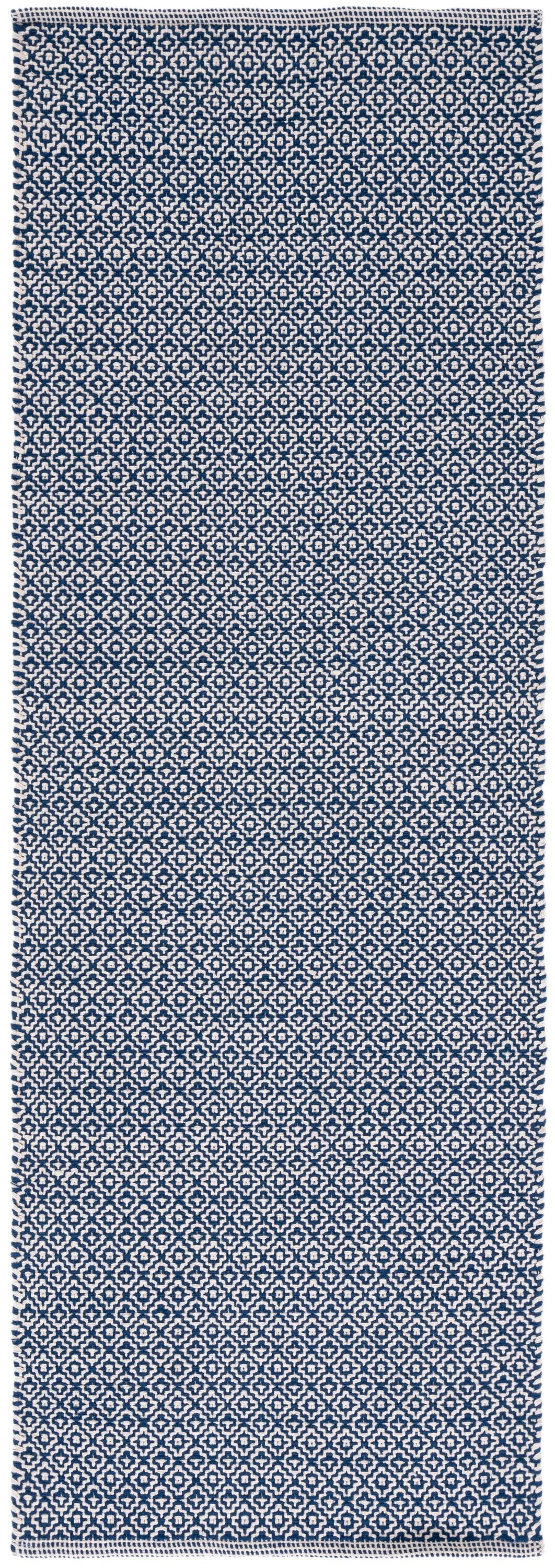 Montauk MTK717 Hand Woven Runner Rug - Ivory/Navy - 2'3"x7' - Safavieh.