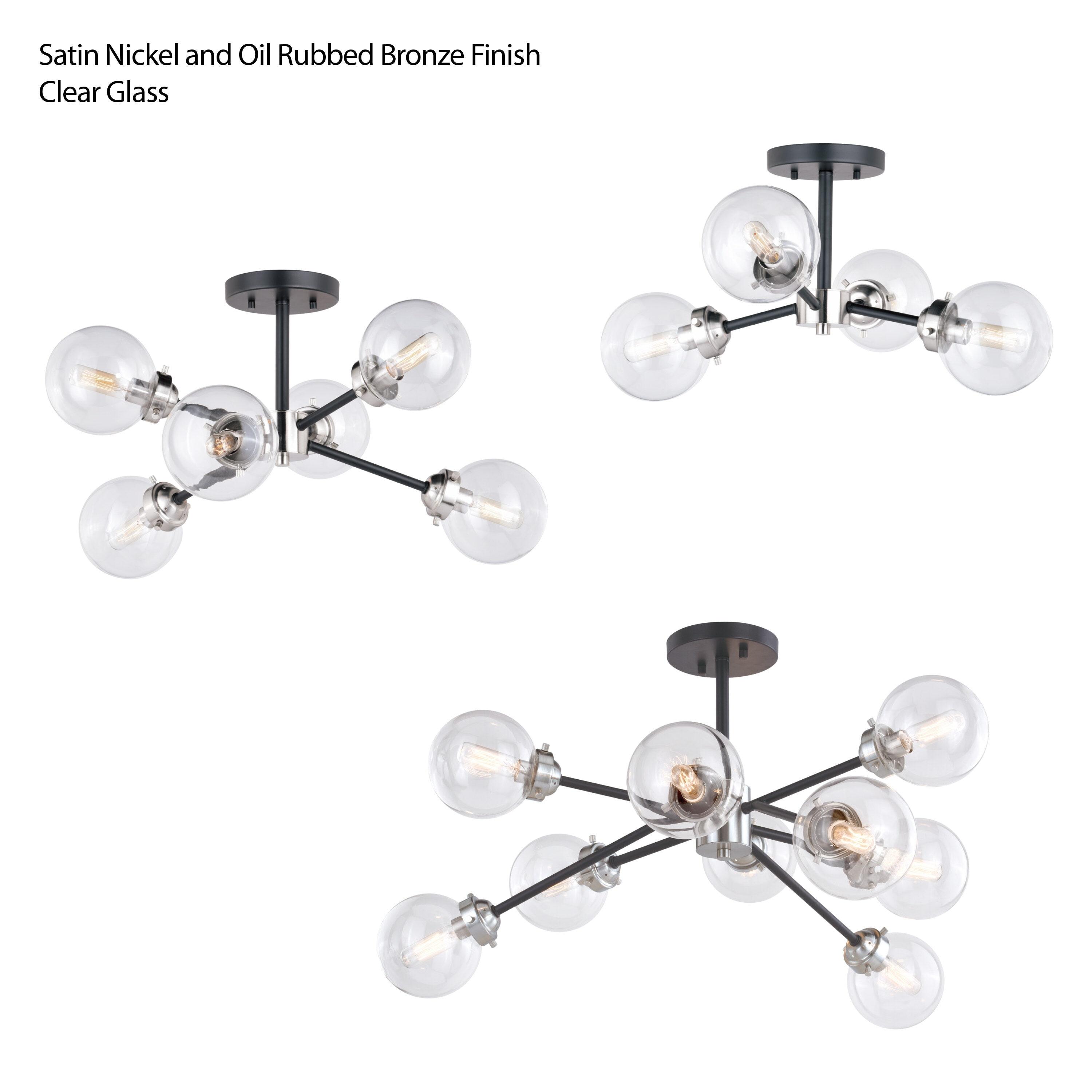 Blevins Glass Semi Flush Mount