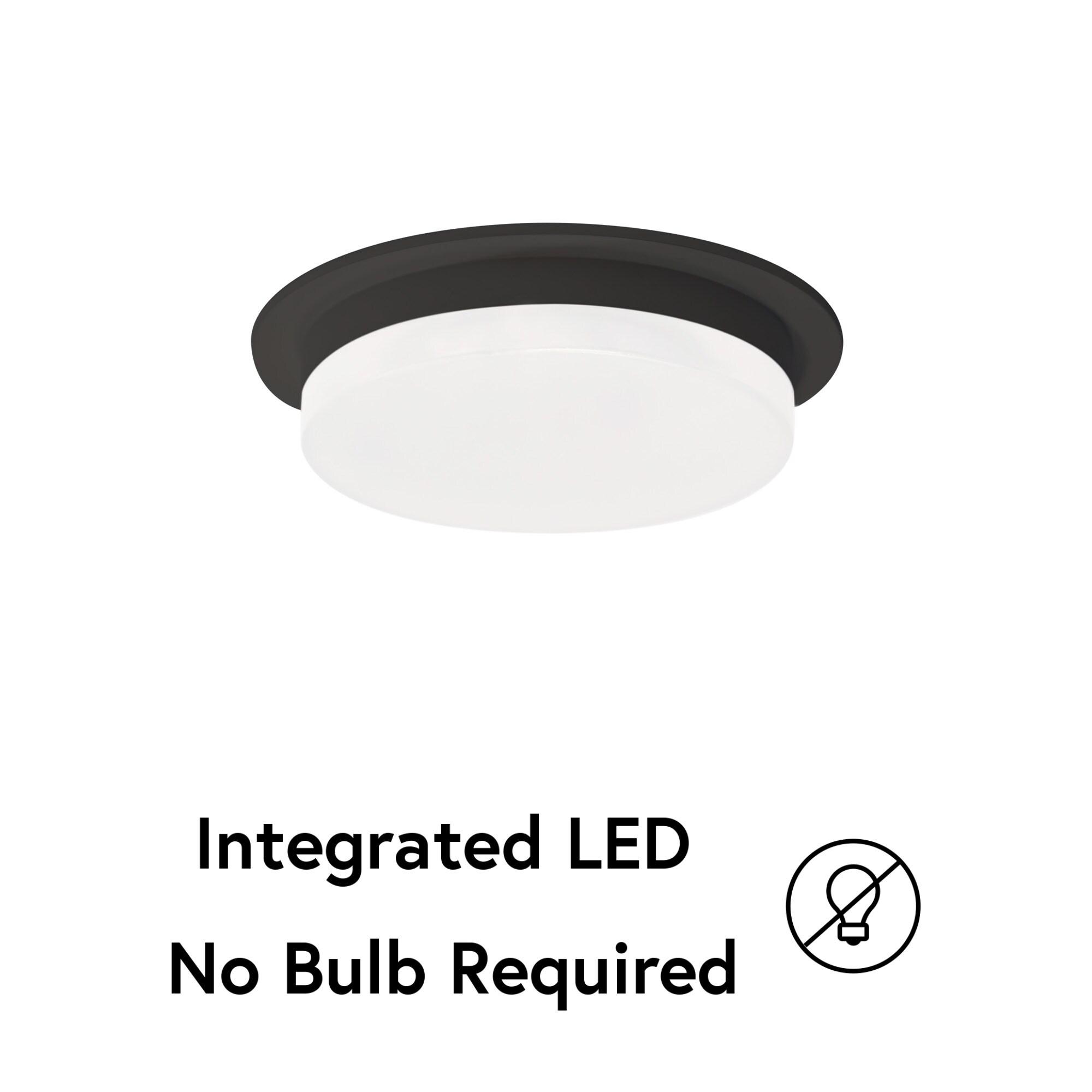 Stockton Slim Black Aluminum LED Drum Flush Mount