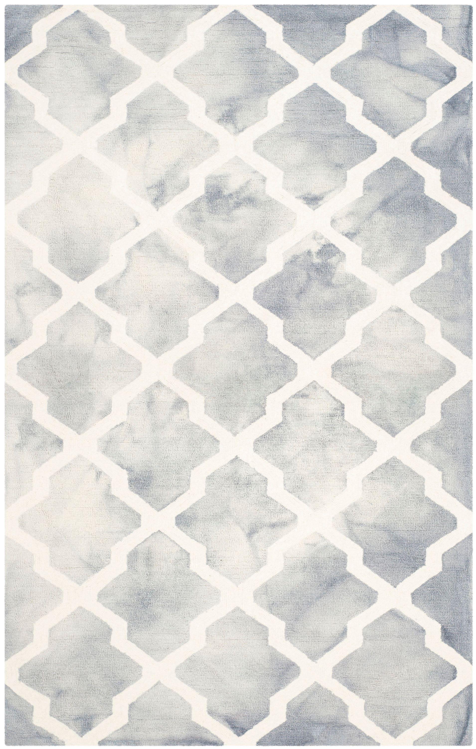Dip Dye DDY540 Hand Tufted Indoor Area Rug - Grey/Ivory - 4'x6' - Safavieh