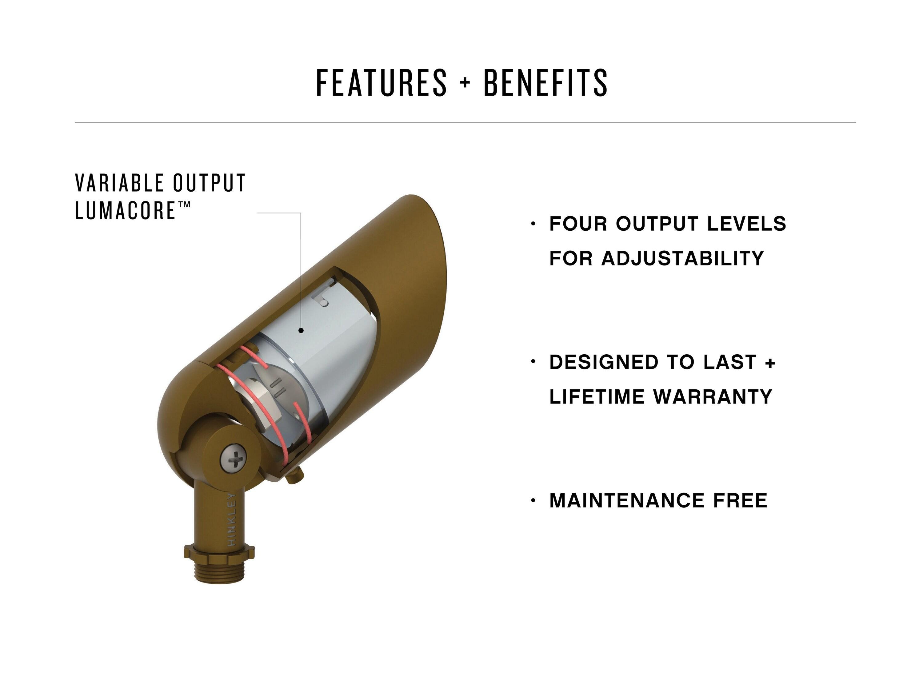 LumaCore 2.5" Textured Brown LED Outdoor Spot Light