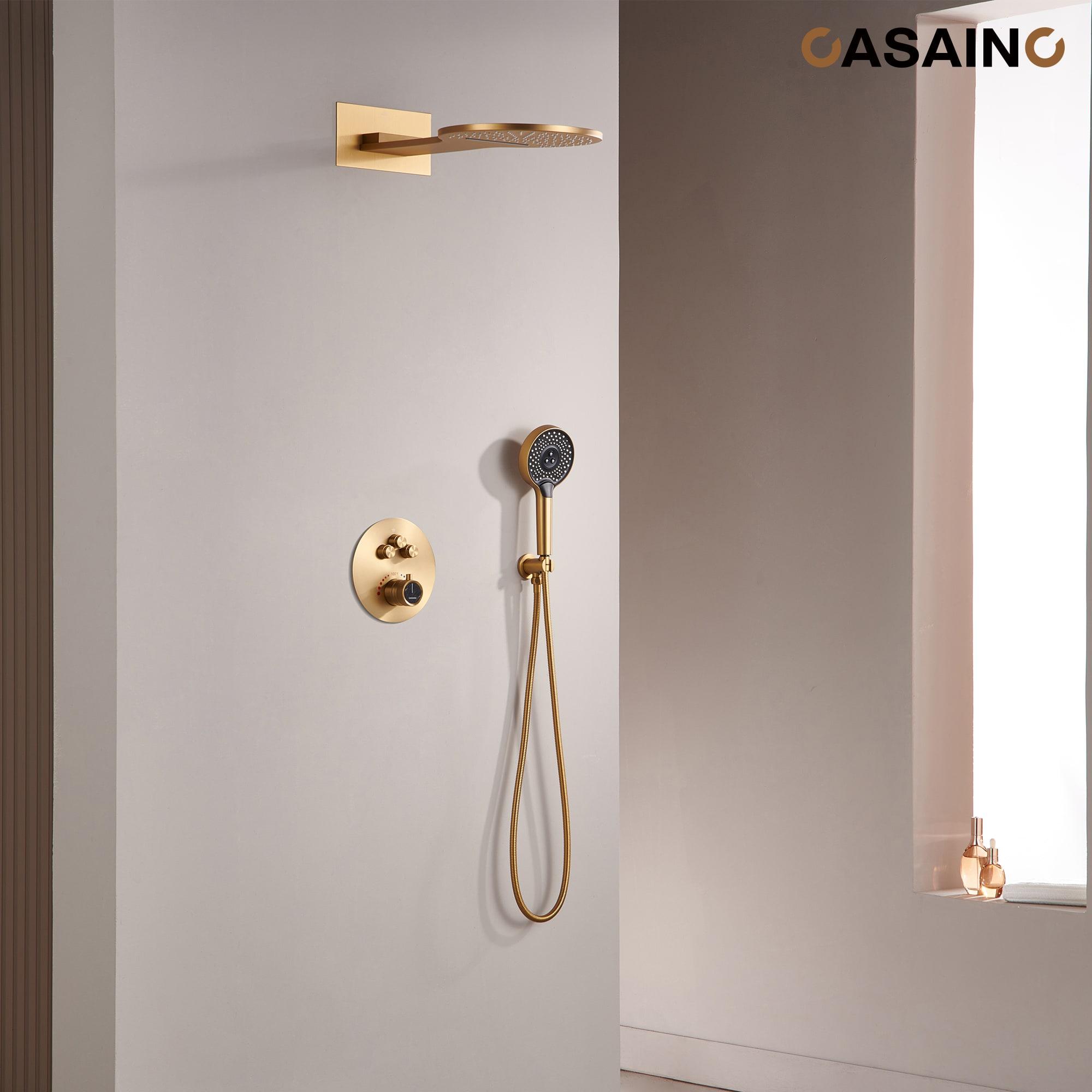 Cascade Bliss Thermostatic Rainfall Shower System with Rough in-Valve