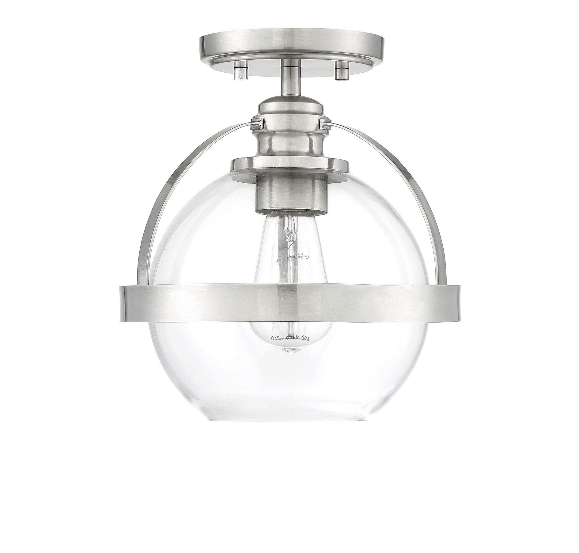 Longmeadow Glass Semi Flush Mount