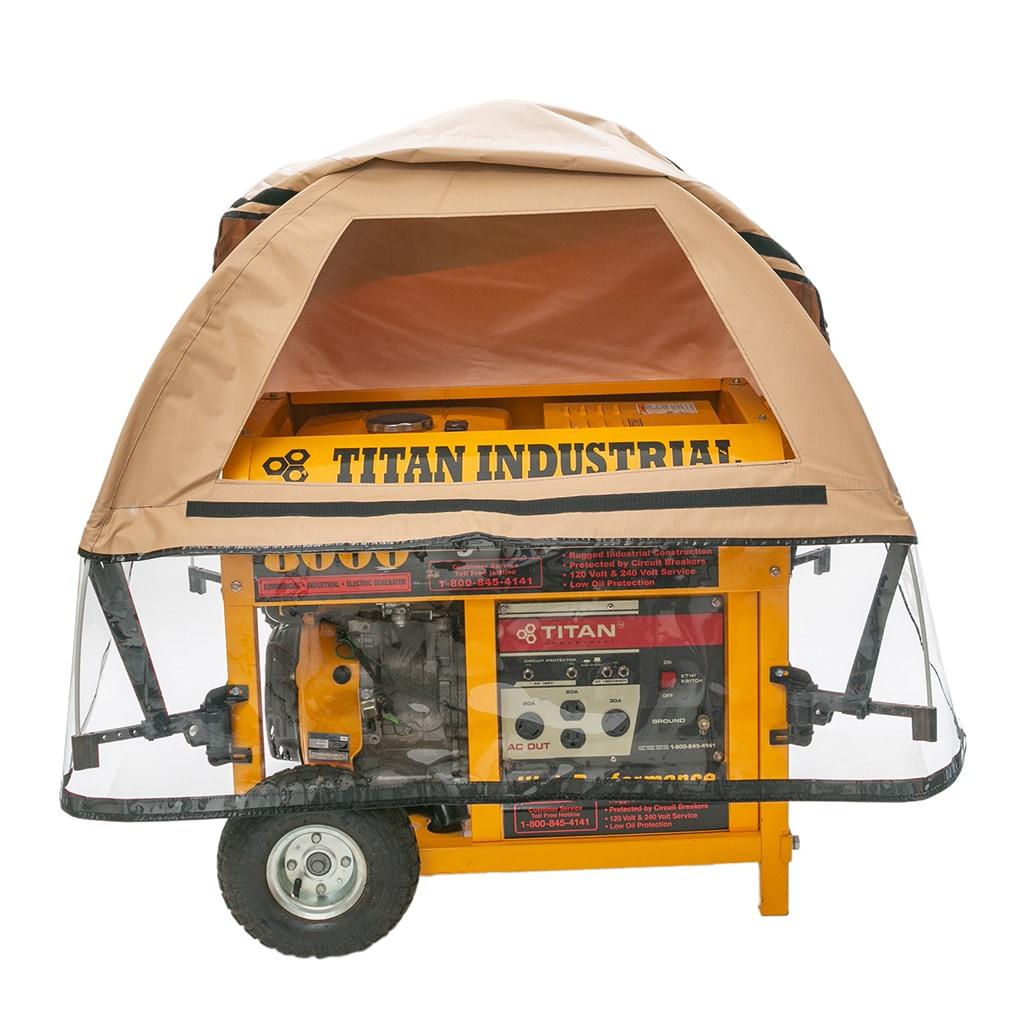 XL Generator Running Cover - Universal Kit (Extreme, Tan) - for Larger Open Frame Portable Generators
