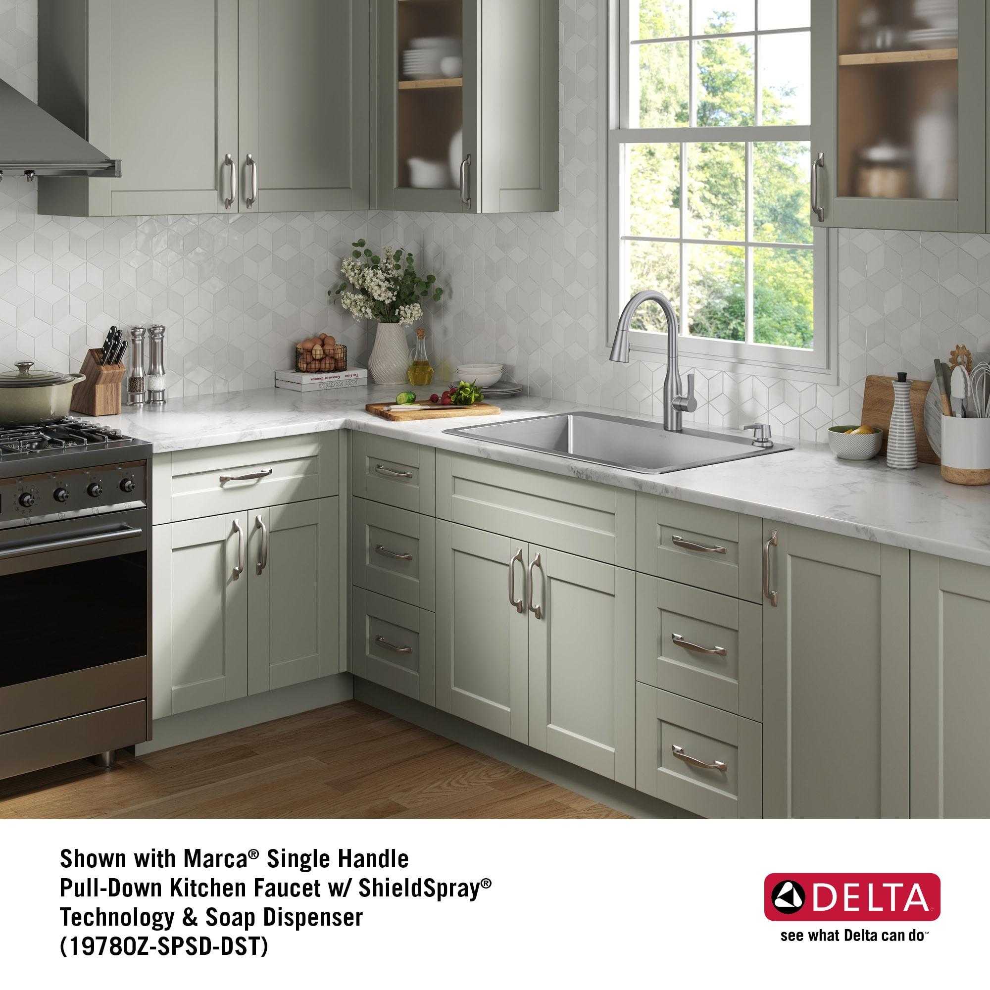 Delta Marca™ Drop-In Undermount Stainless Steel Single Bowl Kitchen Sink with Accessories