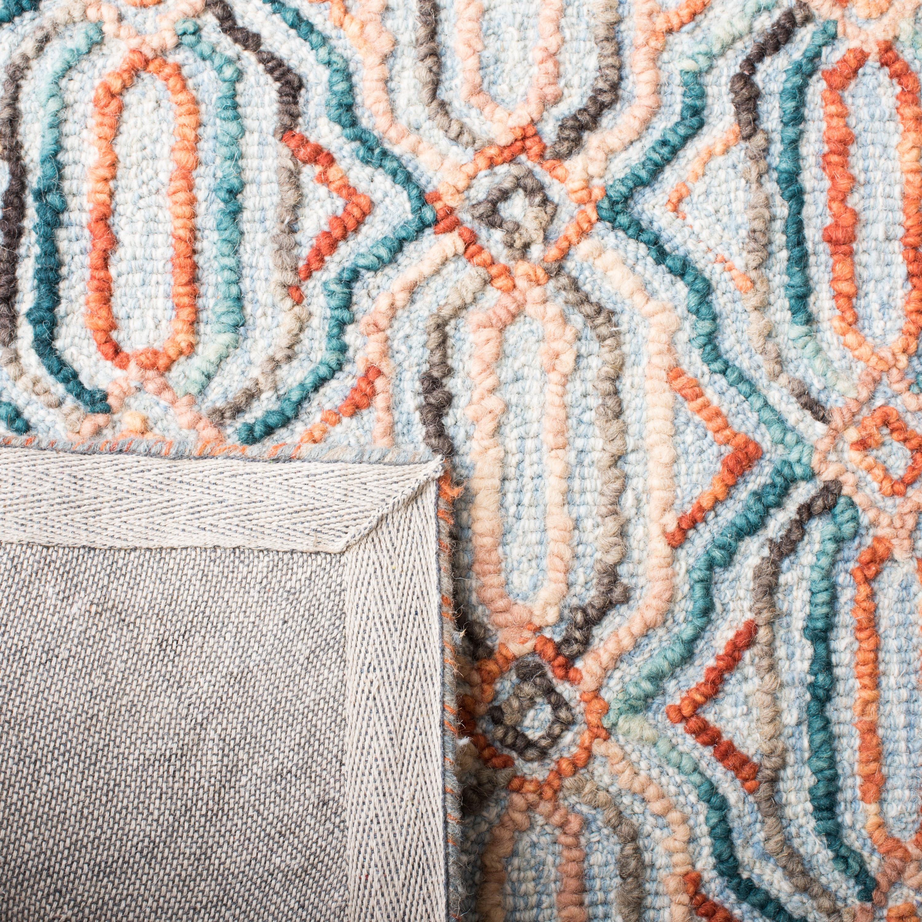 Trace TRC511 Hand Tufted Indoor Accent Rug - Light Blue/Blue - 4'x6' - Safavieh