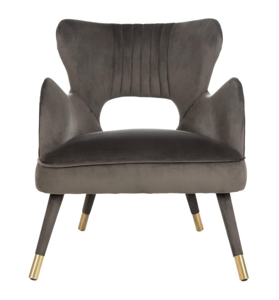 Blair Wingback Accent Chair - Shale/Gold - Safavieh