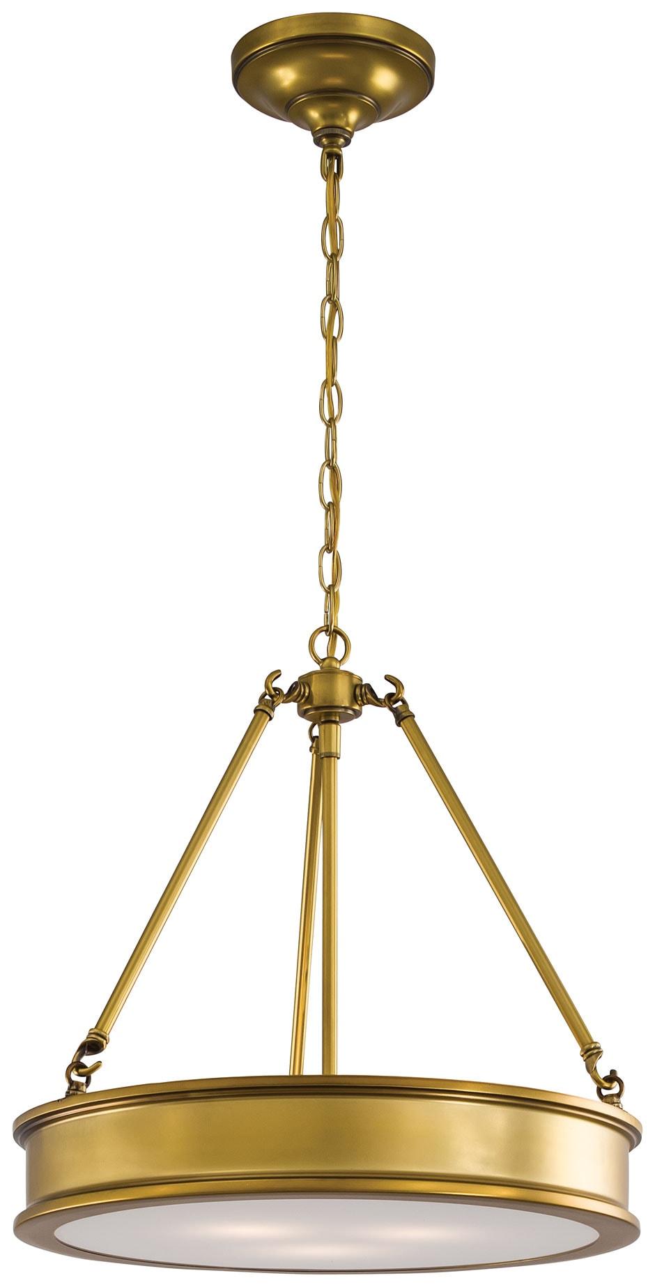 Minka Lavery Liberty Gold Pendant Chandelier 19" Wide Modern White Glass 3-Light Fixture for Dining Room House Foyer Entryway Home