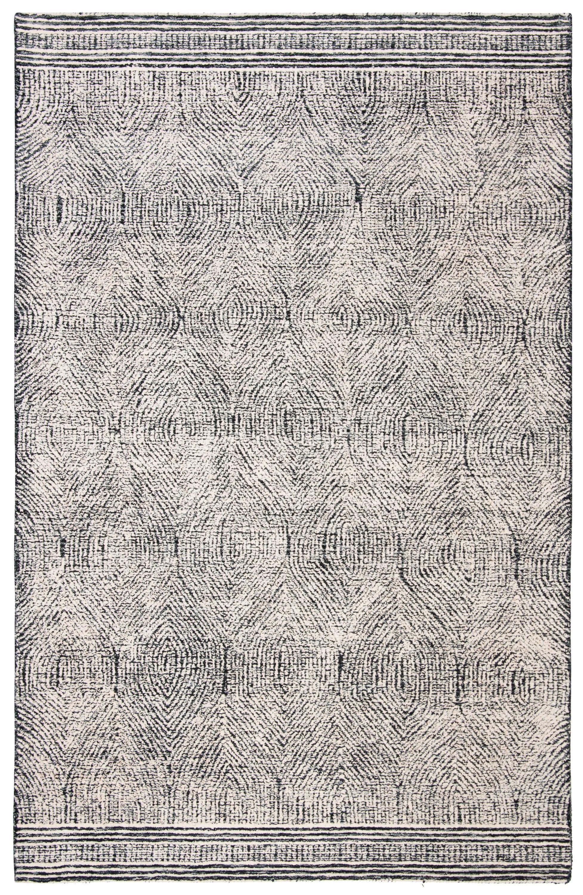 Abstract ABT340 Handmade Indoor Area Rug - Ivory/Chocolate - 9'x12' - Safavieh