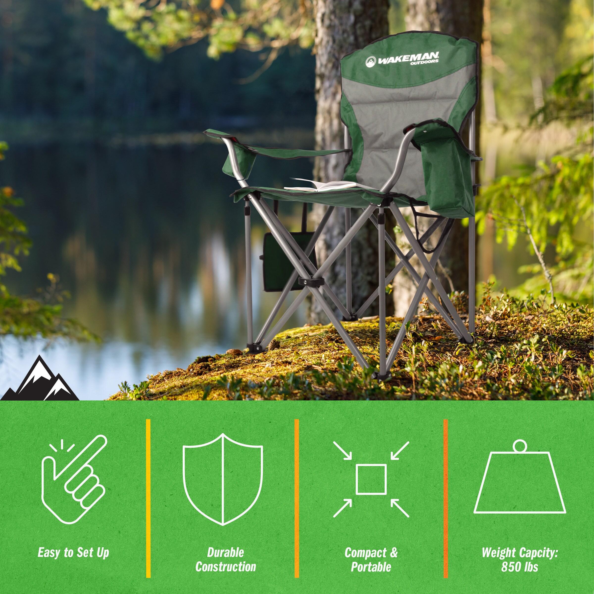 Wakeman Outdoors Oversized Camping Chair, Green