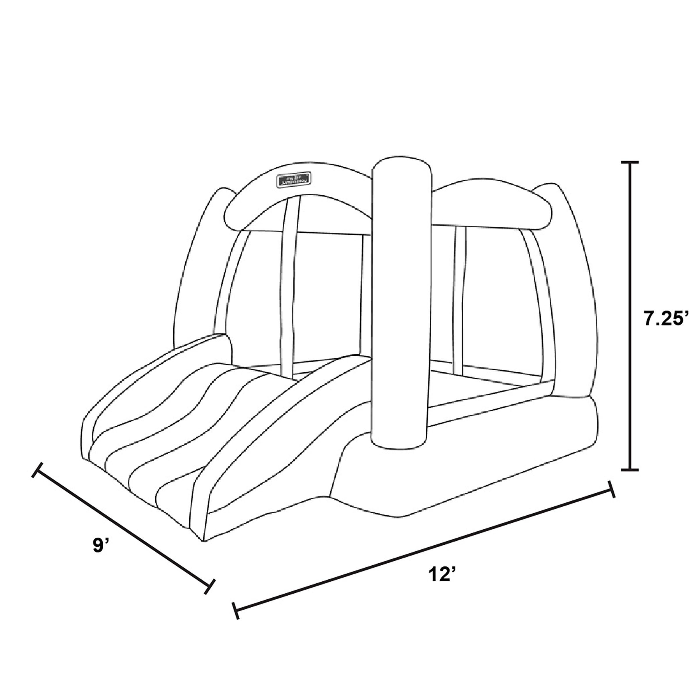 Sportspower My 1st Jump 'n Play, 12 feet Inflatable Bounce House with Lifetime Warranty on Blower, Great for Kids Aged 3-8