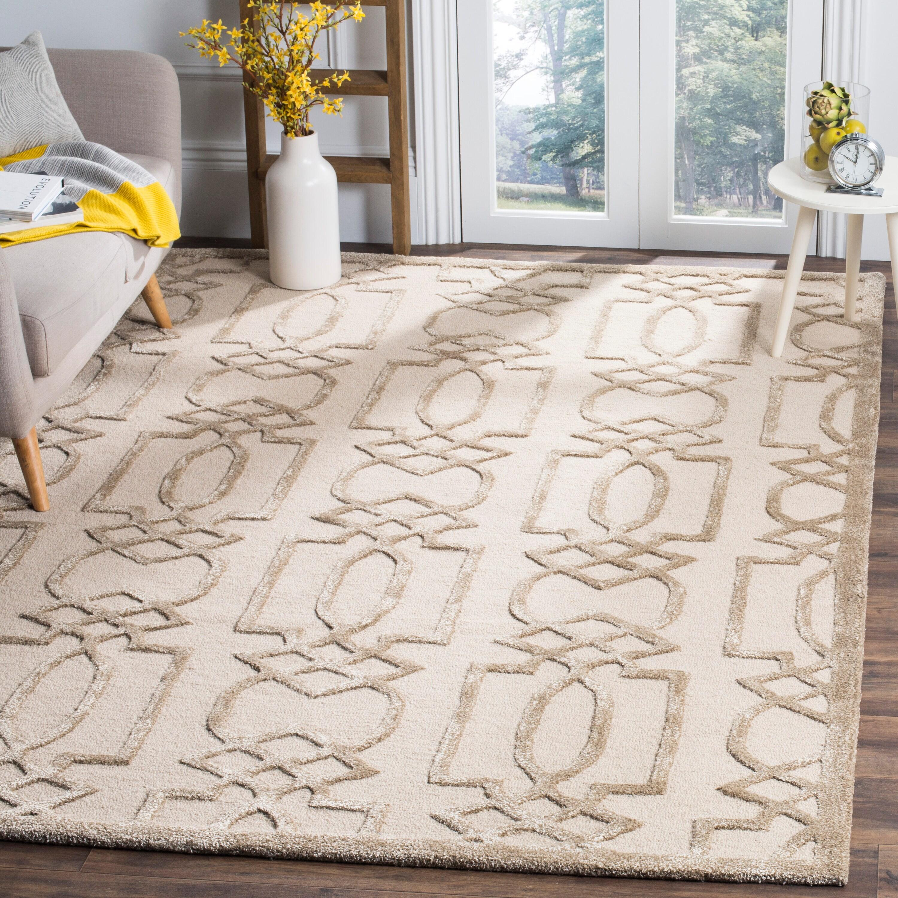 Bella BEL138 Hand Tufted Indoor Runner Rug - Sand/Brown - 2'6"x4' - Safavieh