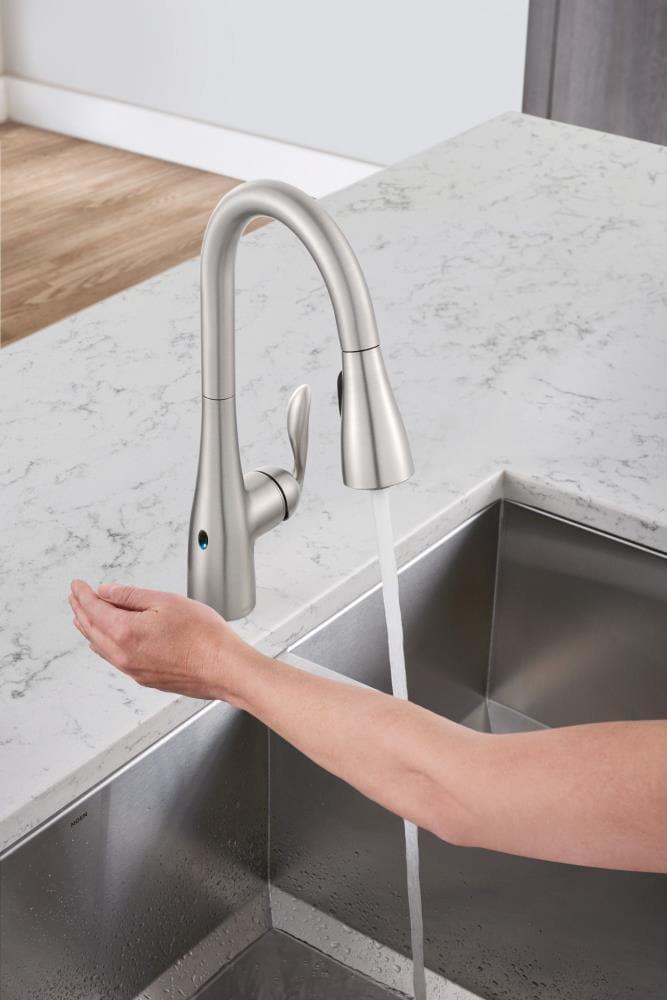 Moen Arbor MotionSense Wave Single Handle Pulldown Kitchen Faucet with Power Clean Technology