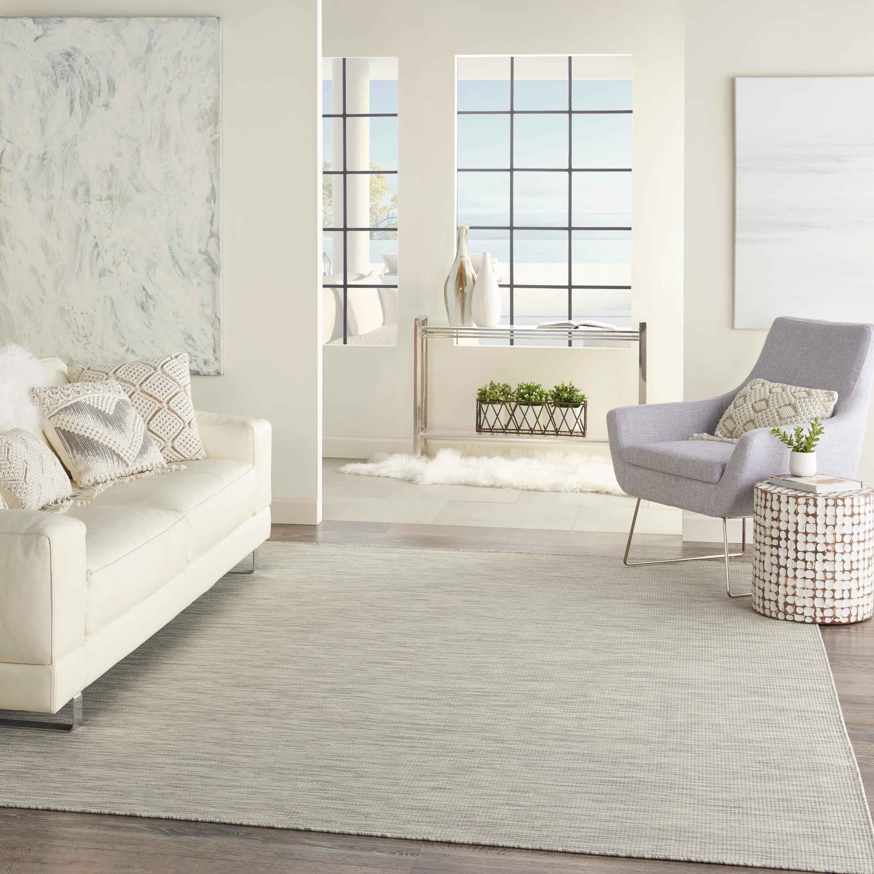 Nourison Positano POS01 Indoor/outdoor Area Rug - Lt Grey 6' x 9'