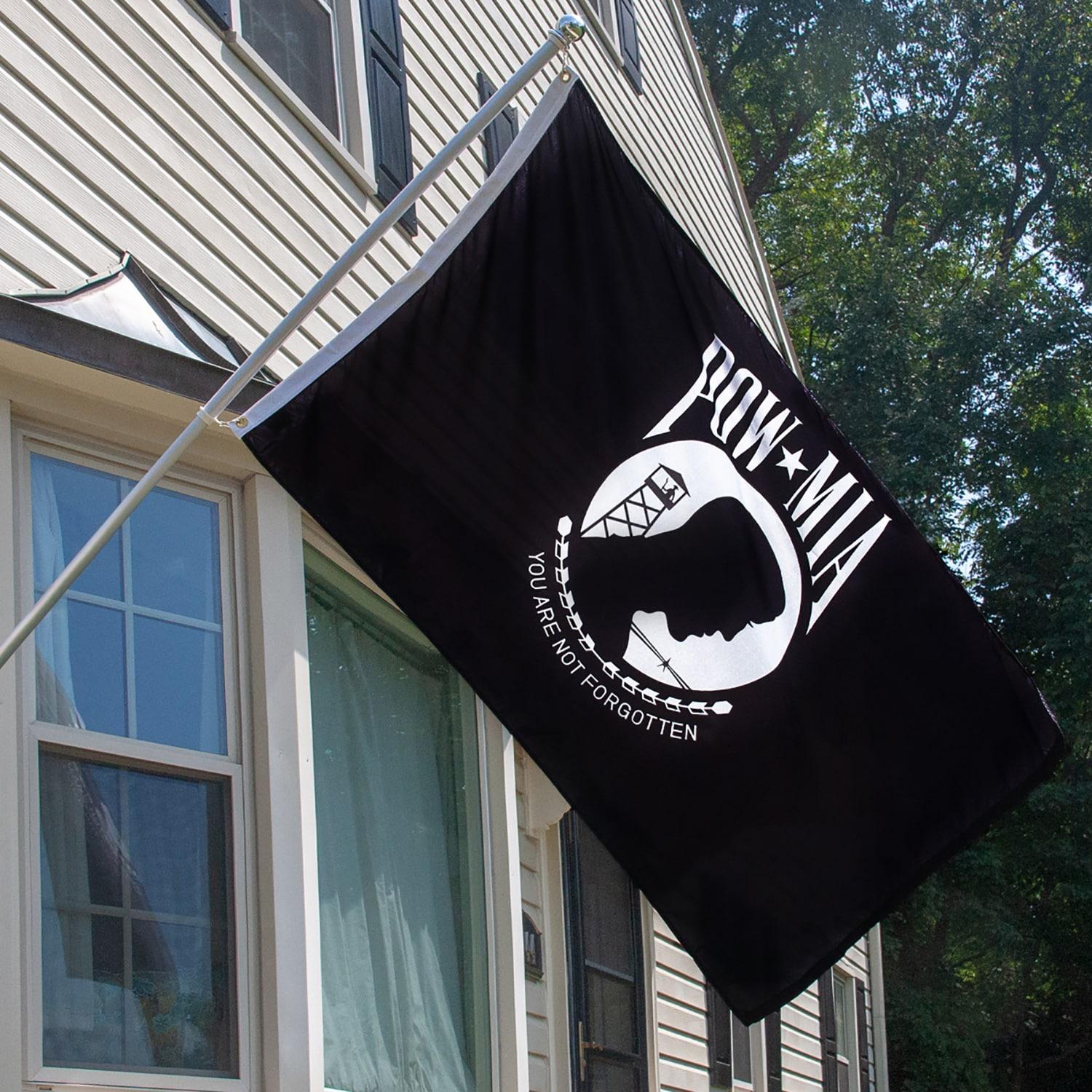 Pow Mia Flag 3x5 ft Double Sided, Heavy Duty 3 Ply Durable Polyester, You are Not Forgotten Prisoner of War Flag with Brass Grommets