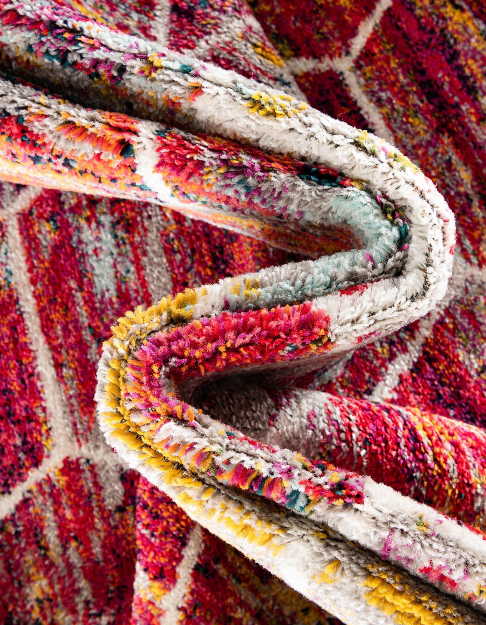 Unique Loom 7' 0 x 7' 0 Trellis Frieze Geometric Multi Area Rug